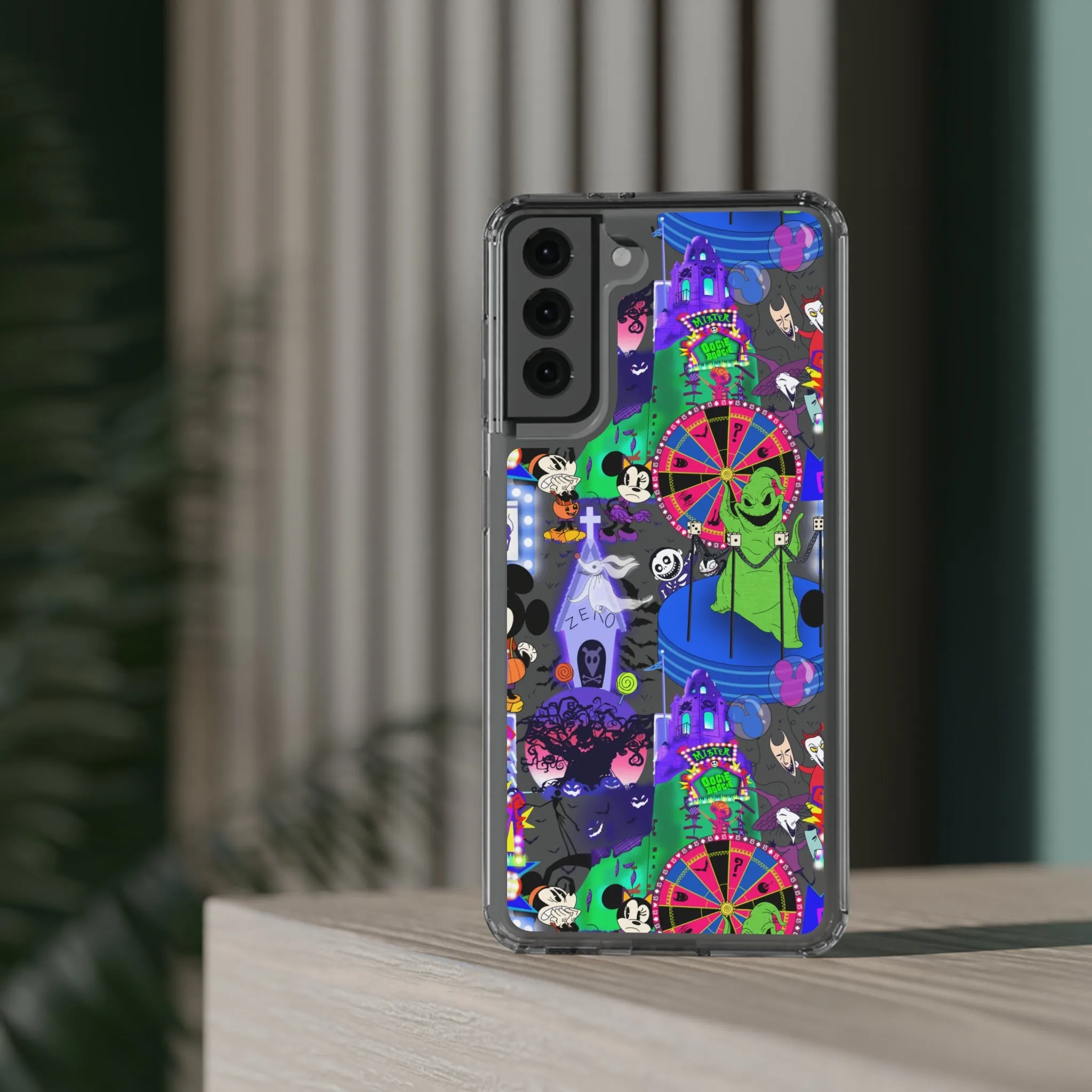 Oogie Boogie Bash Clear Phone Case! Disney Inspired Hand drawn Unique Disneyland Magic Kingdom Gift Halloween Party