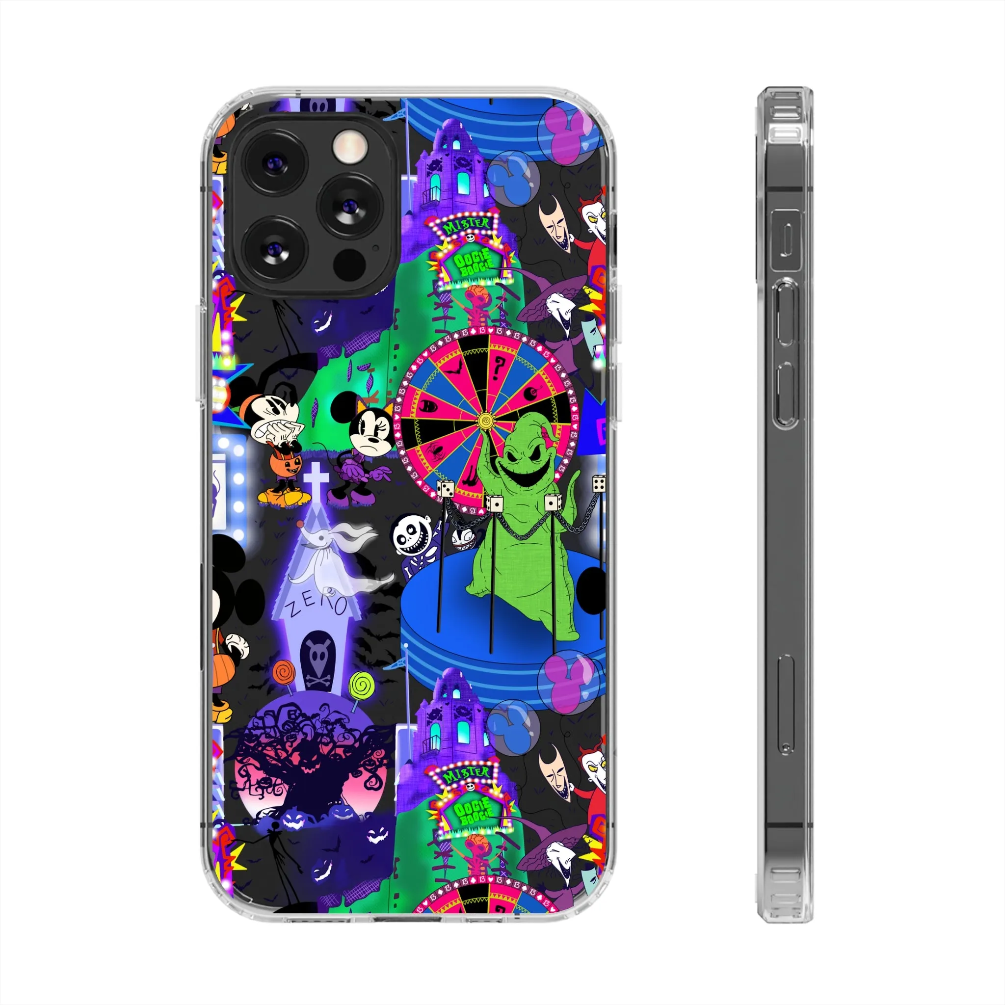 Oogie Boogie Bash Clear Phone Case! Disney Inspired Hand drawn Unique Disneyland Magic Kingdom Gift Halloween Party