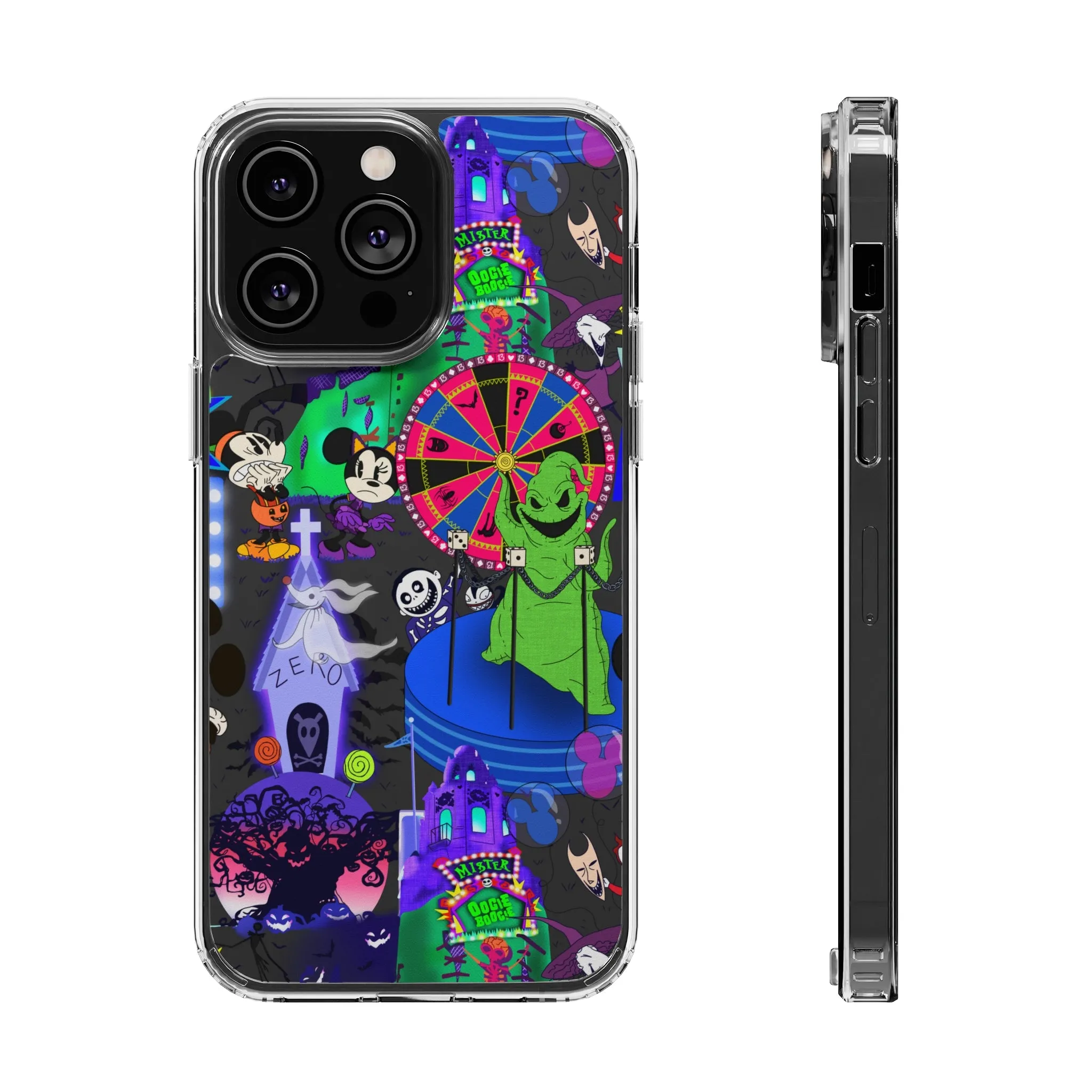 Oogie Boogie Bash Clear Phone Case! Disney Inspired Hand drawn Unique Disneyland Magic Kingdom Gift Halloween Party