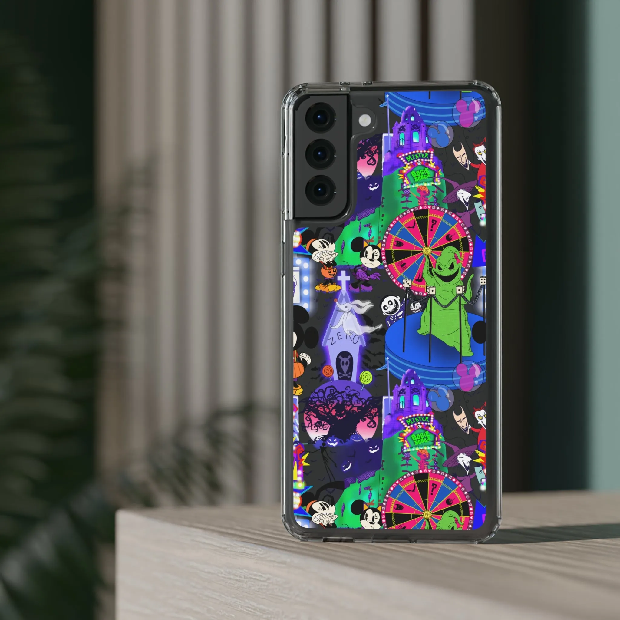 Oogie Boogie Bash Clear Phone Case! Disney Inspired Hand drawn Unique Disneyland Magic Kingdom Gift Halloween Party