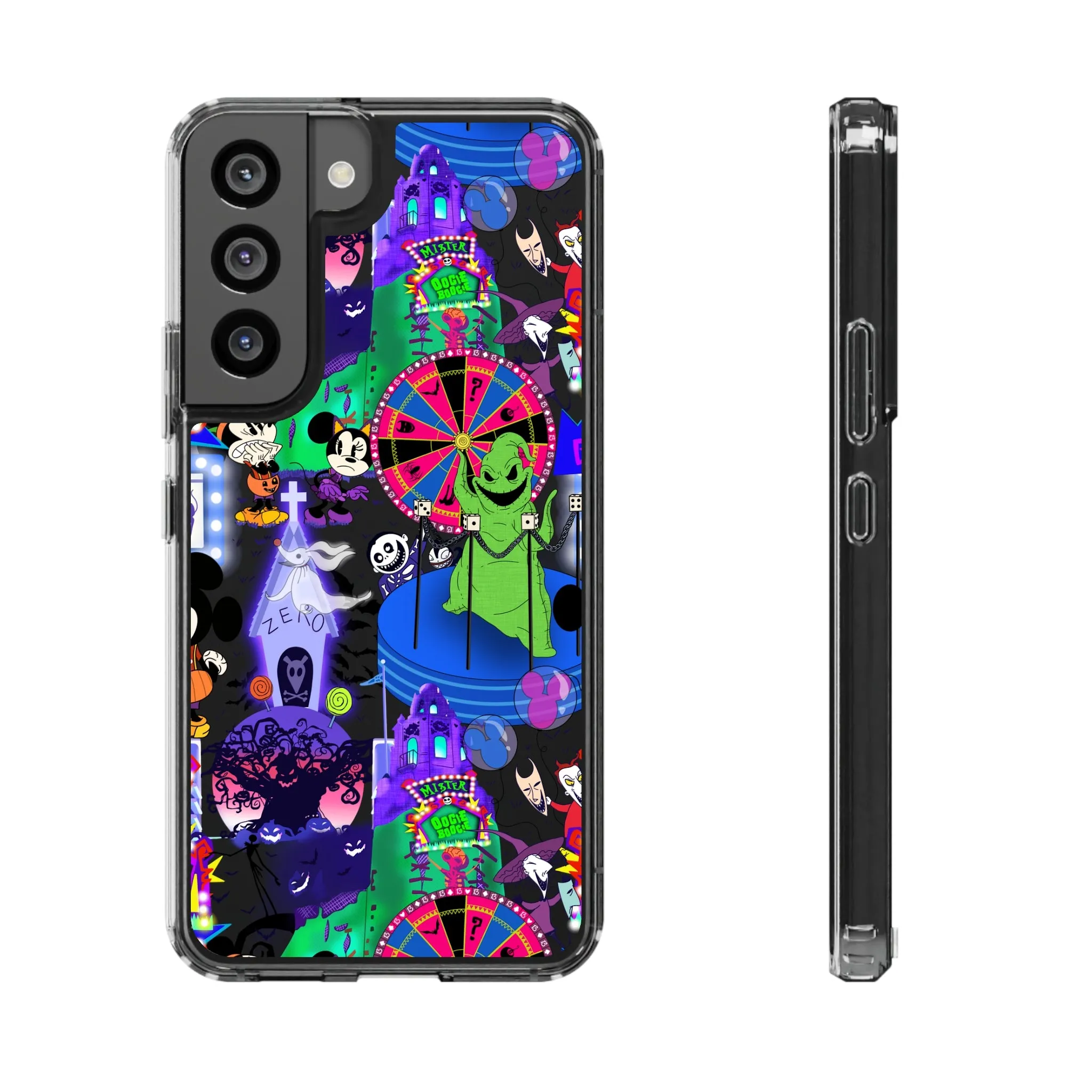 Oogie Boogie Bash Clear Phone Case! Disney Inspired Hand drawn Unique Disneyland Magic Kingdom Gift Halloween Party