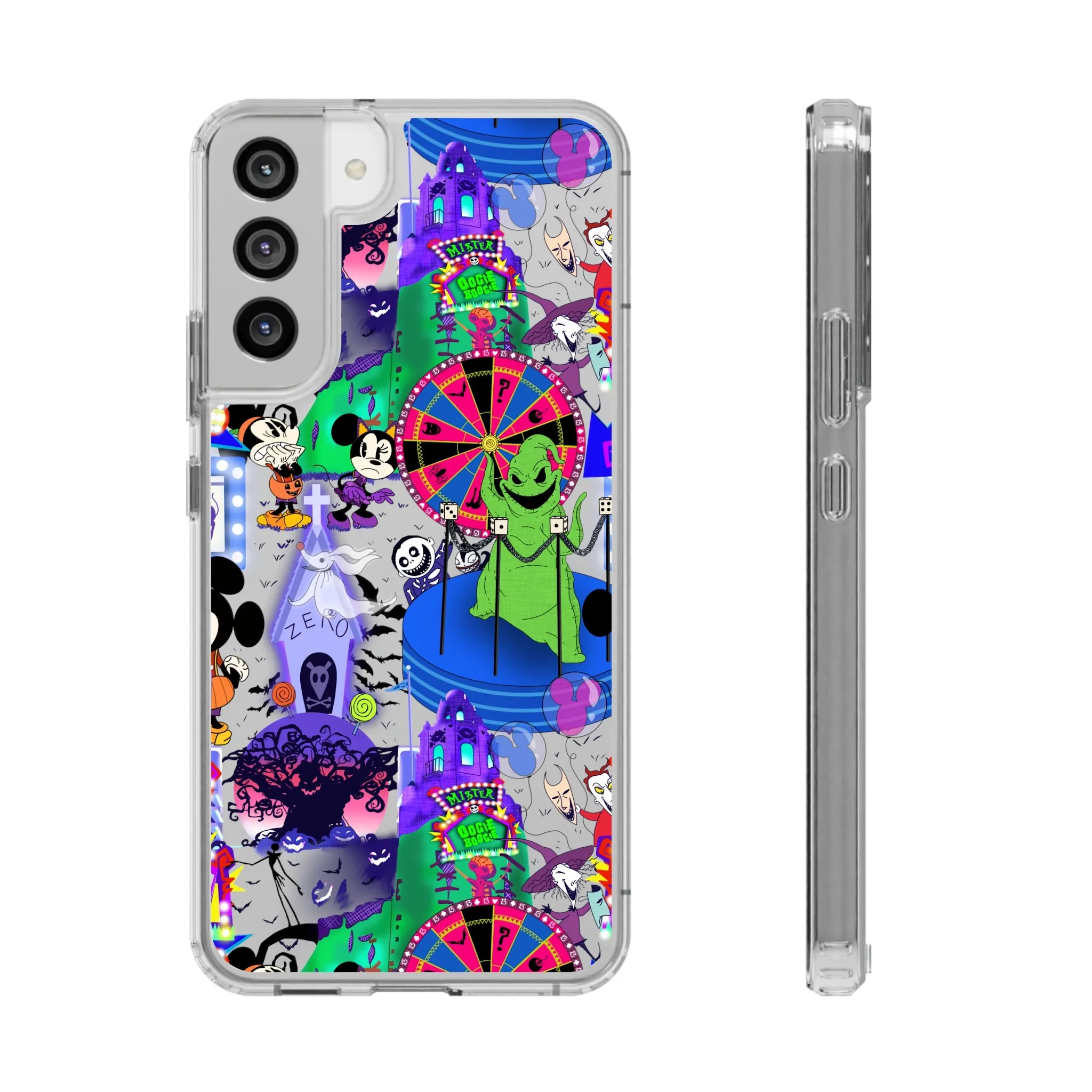 Oogie Boogie Bash Clear Phone Case! Disney Inspired Hand drawn Unique Disneyland Magic Kingdom Gift Halloween Party