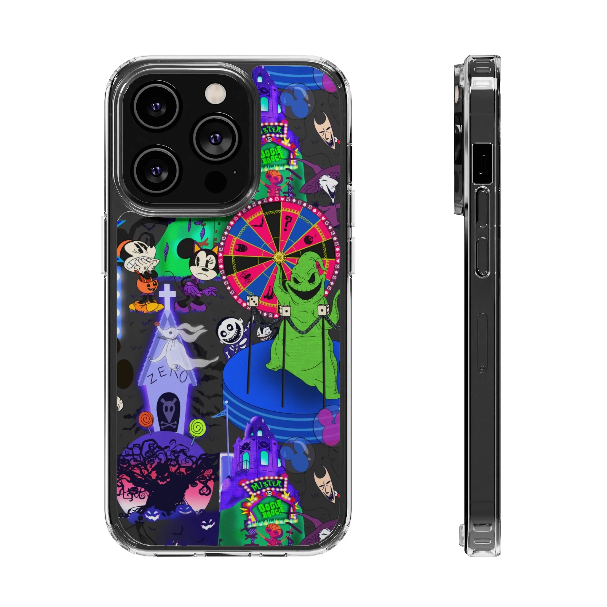 Oogie Boogie Bash Clear Phone Case! Disney Inspired Hand drawn Unique Disneyland Magic Kingdom Gift Halloween Party