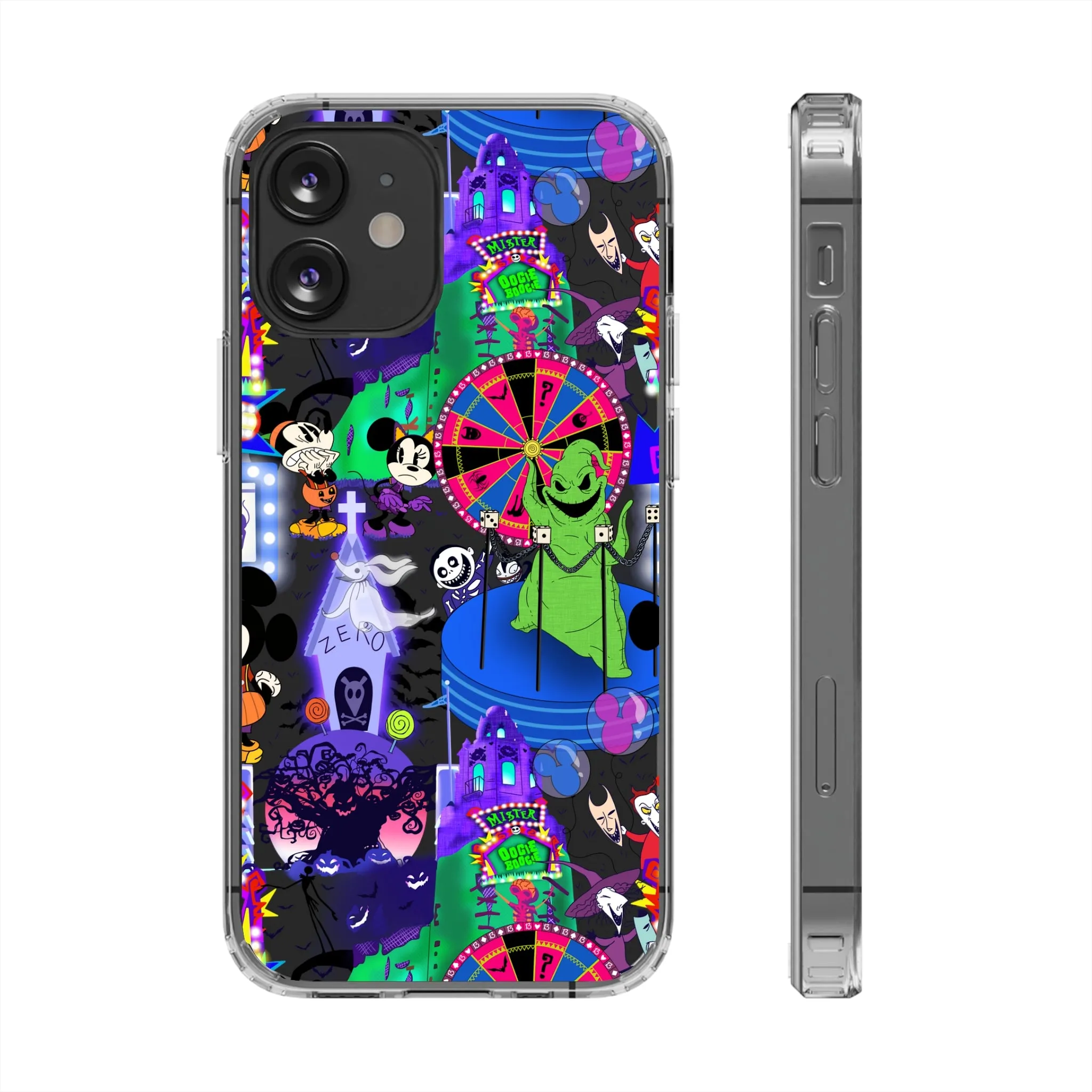 Oogie Boogie Bash Clear Phone Case! Disney Inspired Hand drawn Unique Disneyland Magic Kingdom Gift Halloween Party