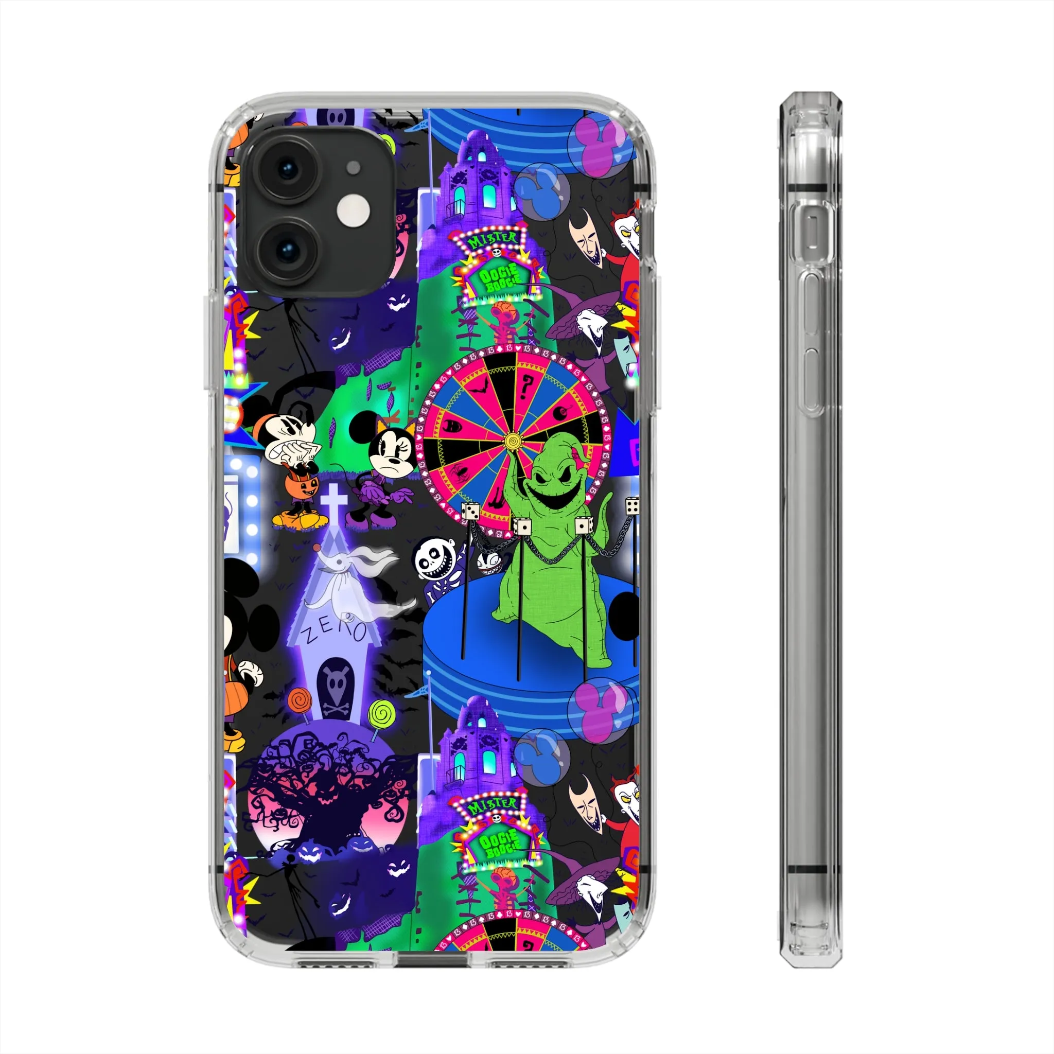 Oogie Boogie Bash Clear Phone Case! Disney Inspired Hand drawn Unique Disneyland Magic Kingdom Gift Halloween Party