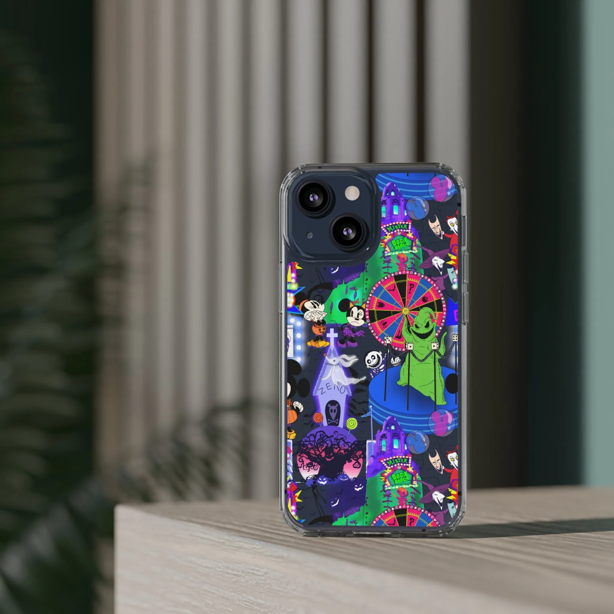 Oogie Boogie Bash Clear Phone Case! Disney Inspired Hand drawn Unique Disneyland Magic Kingdom Gift Halloween Party