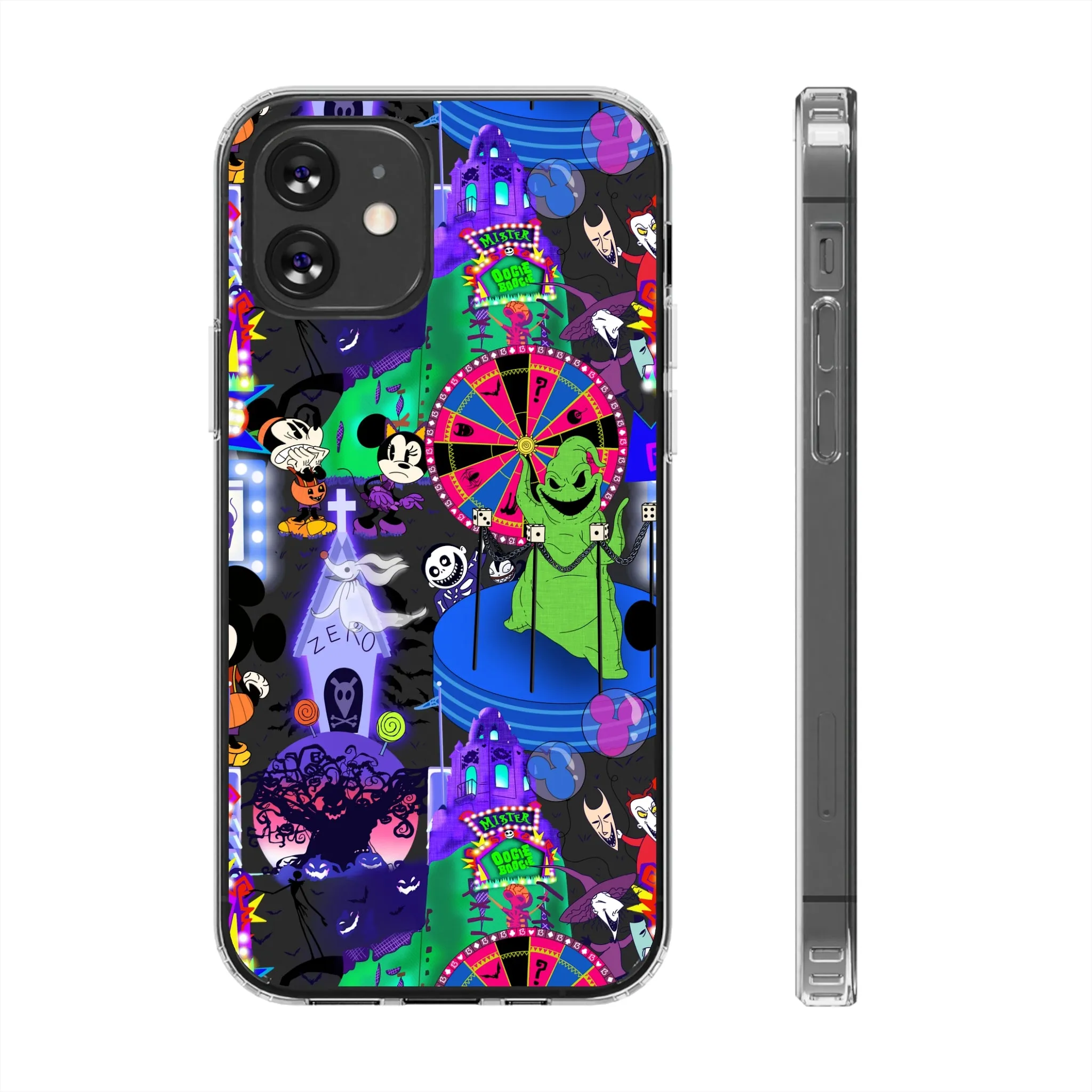 Oogie Boogie Bash Clear Phone Case! Disney Inspired Hand drawn Unique Disneyland Magic Kingdom Gift Halloween Party