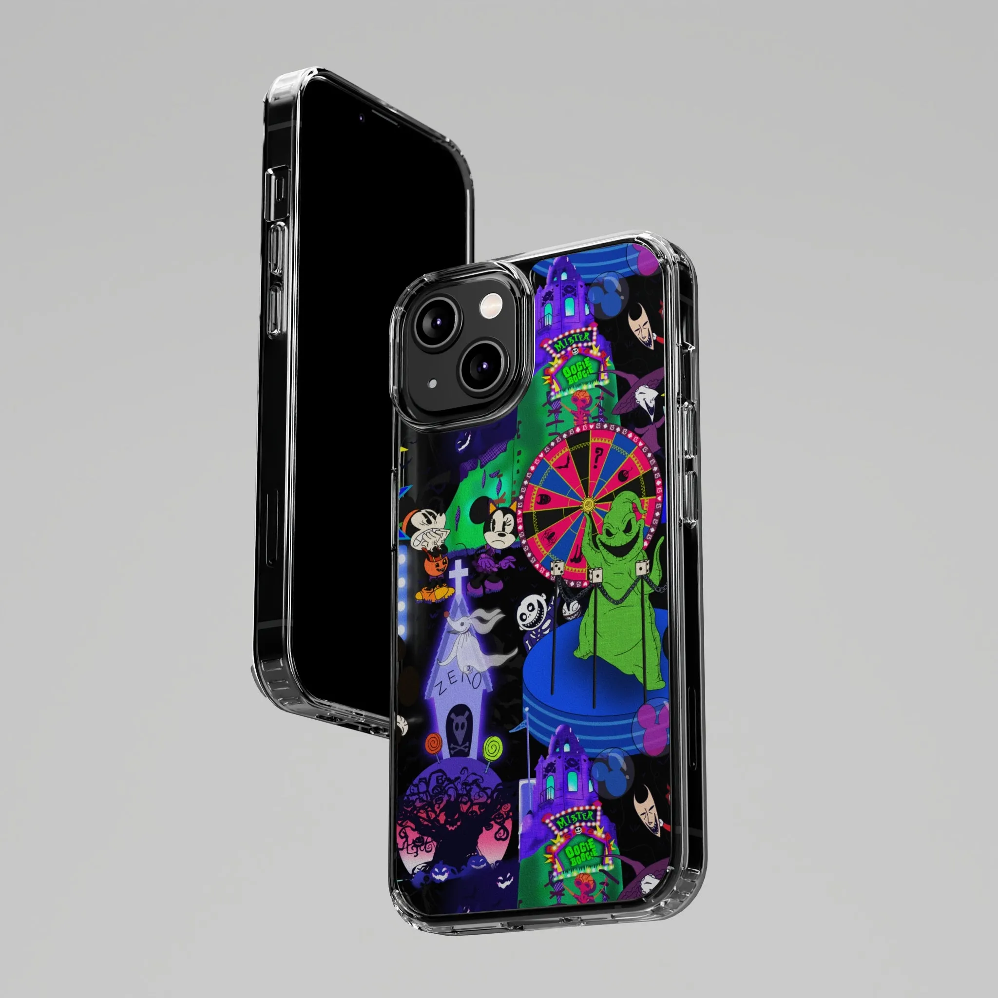 Oogie Boogie Bash Clear Phone Case! Disney Inspired Hand drawn Unique Disneyland Magic Kingdom Gift Halloween Party