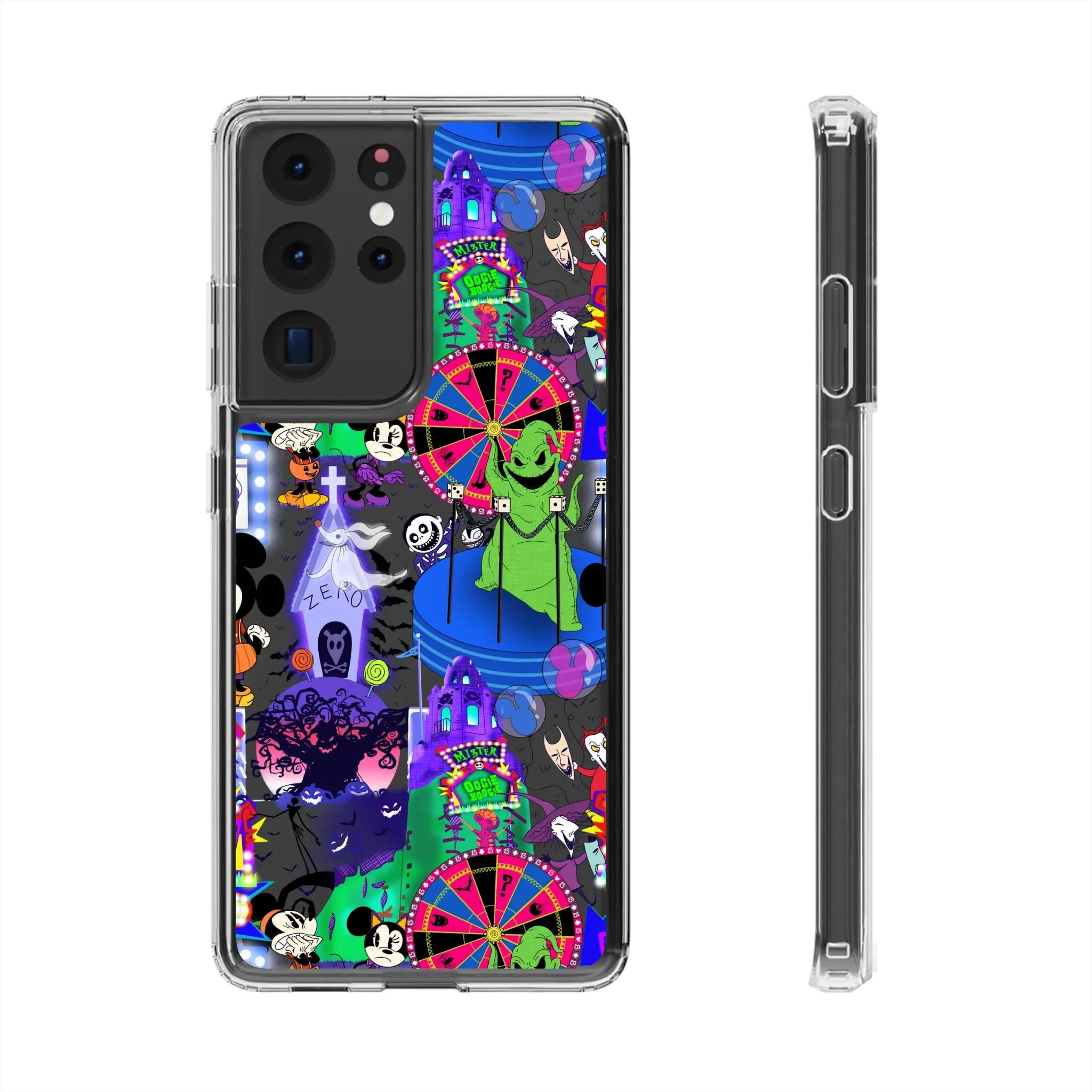 Oogie Boogie Bash Clear Phone Case! Disney Inspired Hand drawn Unique Disneyland Magic Kingdom Gift Halloween Party