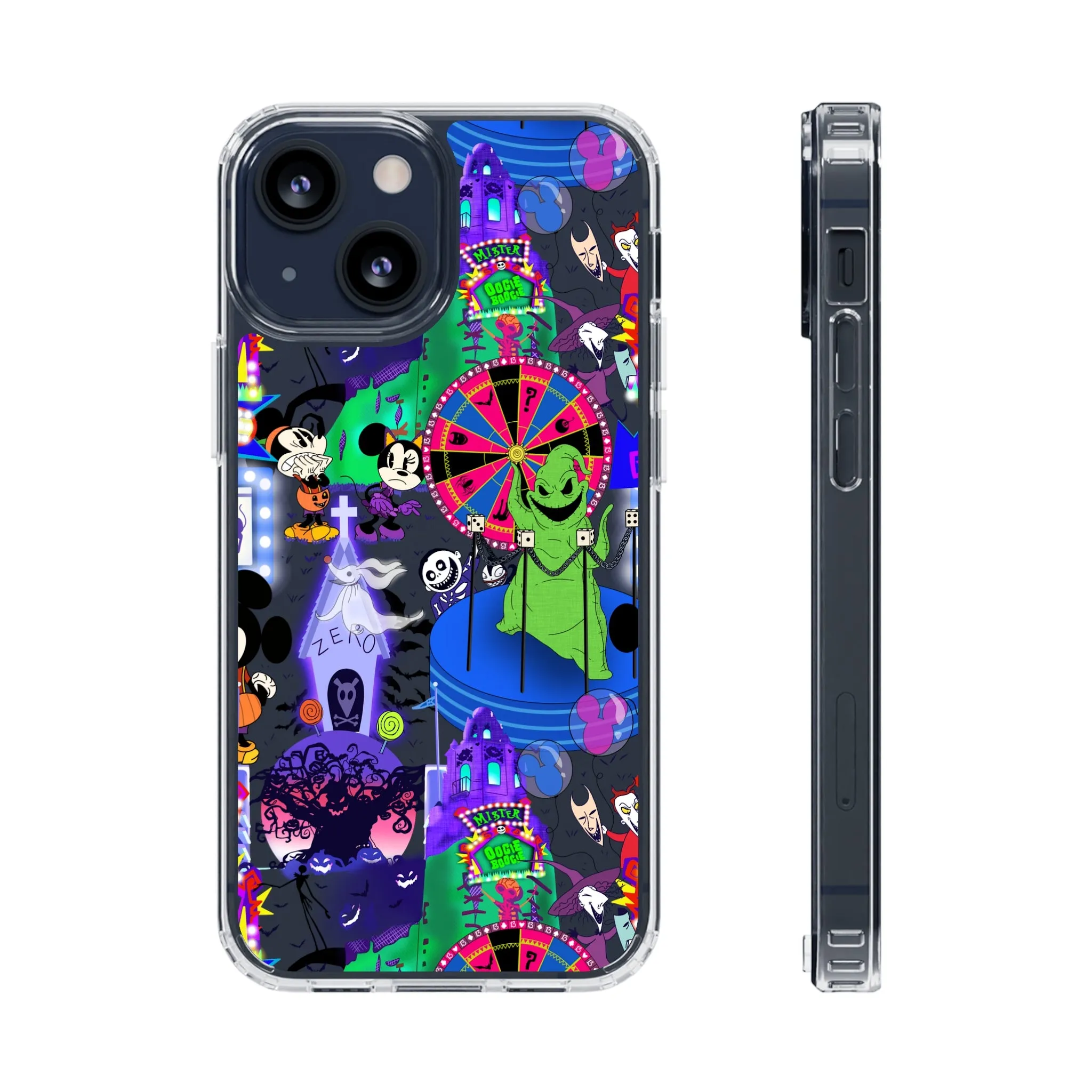 Oogie Boogie Bash Clear Phone Case! Disney Inspired Hand drawn Unique Disneyland Magic Kingdom Gift Halloween Party