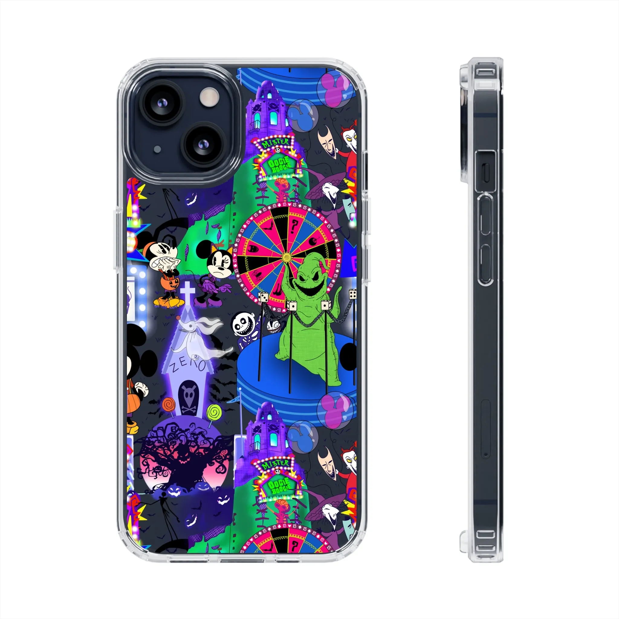 Oogie Boogie Bash Clear Phone Case! Disney Inspired Hand drawn Unique Disneyland Magic Kingdom Gift Halloween Party