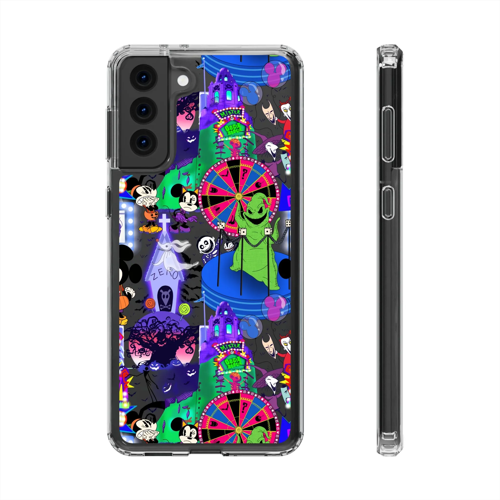 Oogie Boogie Bash Clear Phone Case! Disney Inspired Hand drawn Unique Disneyland Magic Kingdom Gift Halloween Party