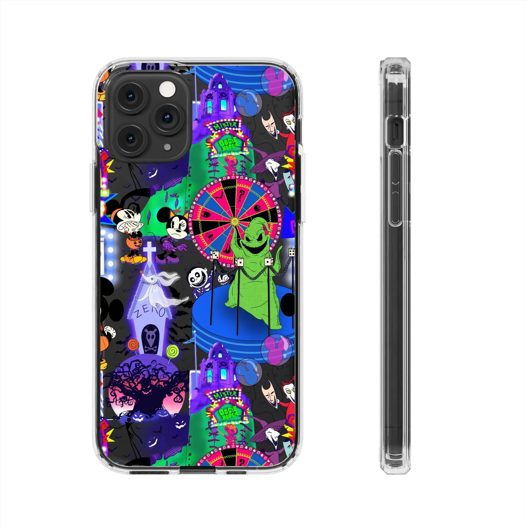 Oogie Boogie Bash Clear Phone Case! Disney Inspired Hand drawn Unique Disneyland Magic Kingdom Gift Halloween Party
