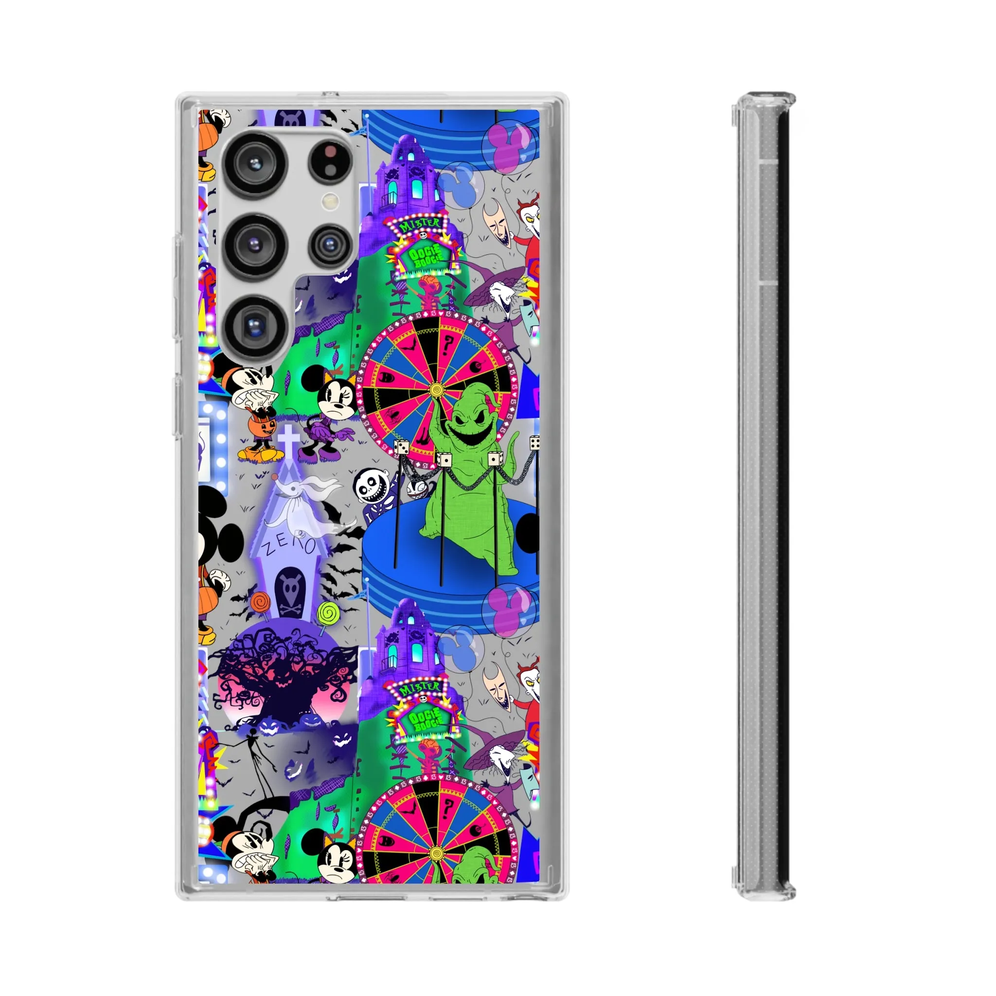 Oogie Boogie Bash Clear Phone Case! Disney Inspired Hand drawn Unique Disneyland Magic Kingdom Gift Halloween Party