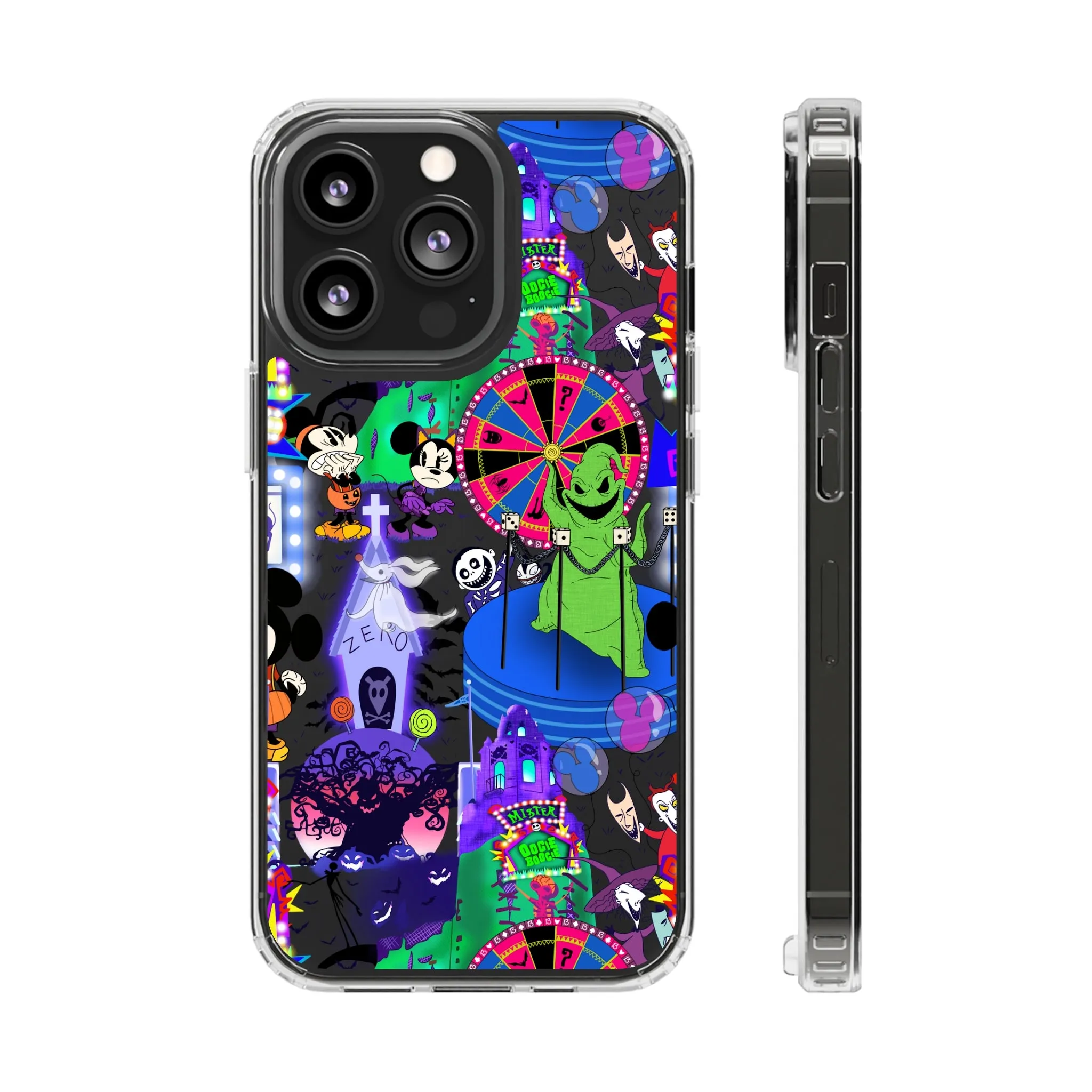 Oogie Boogie Bash Clear Phone Case! Disney Inspired Hand drawn Unique Disneyland Magic Kingdom Gift Halloween Party