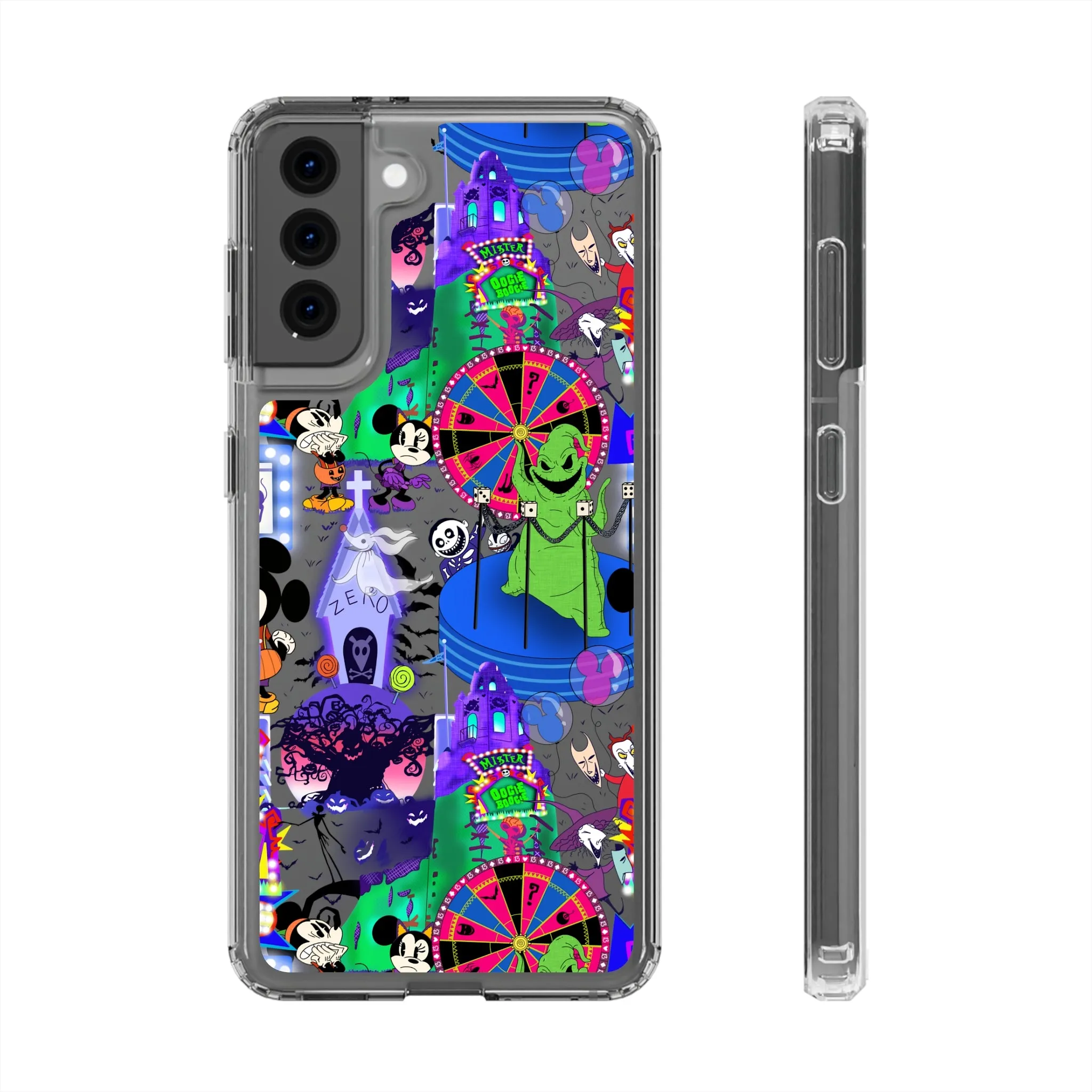 Oogie Boogie Bash Clear Phone Case! Disney Inspired Hand drawn Unique Disneyland Magic Kingdom Gift Halloween Party