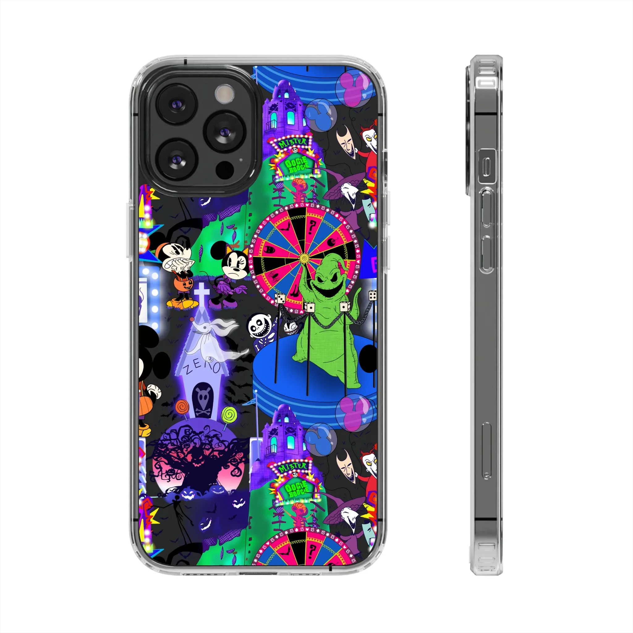 Oogie Boogie Bash Clear Phone Case! Disney Inspired Hand drawn Unique Disneyland Magic Kingdom Gift Halloween Party