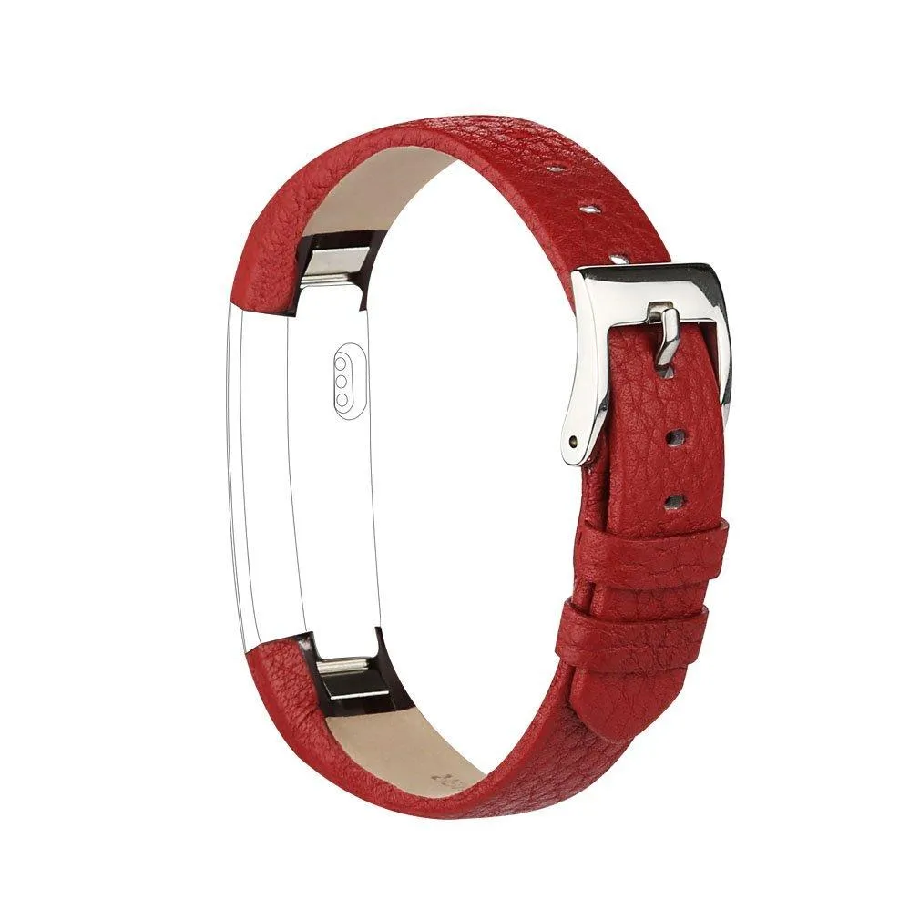 Red Leather Strap for Fitbit Alta HR