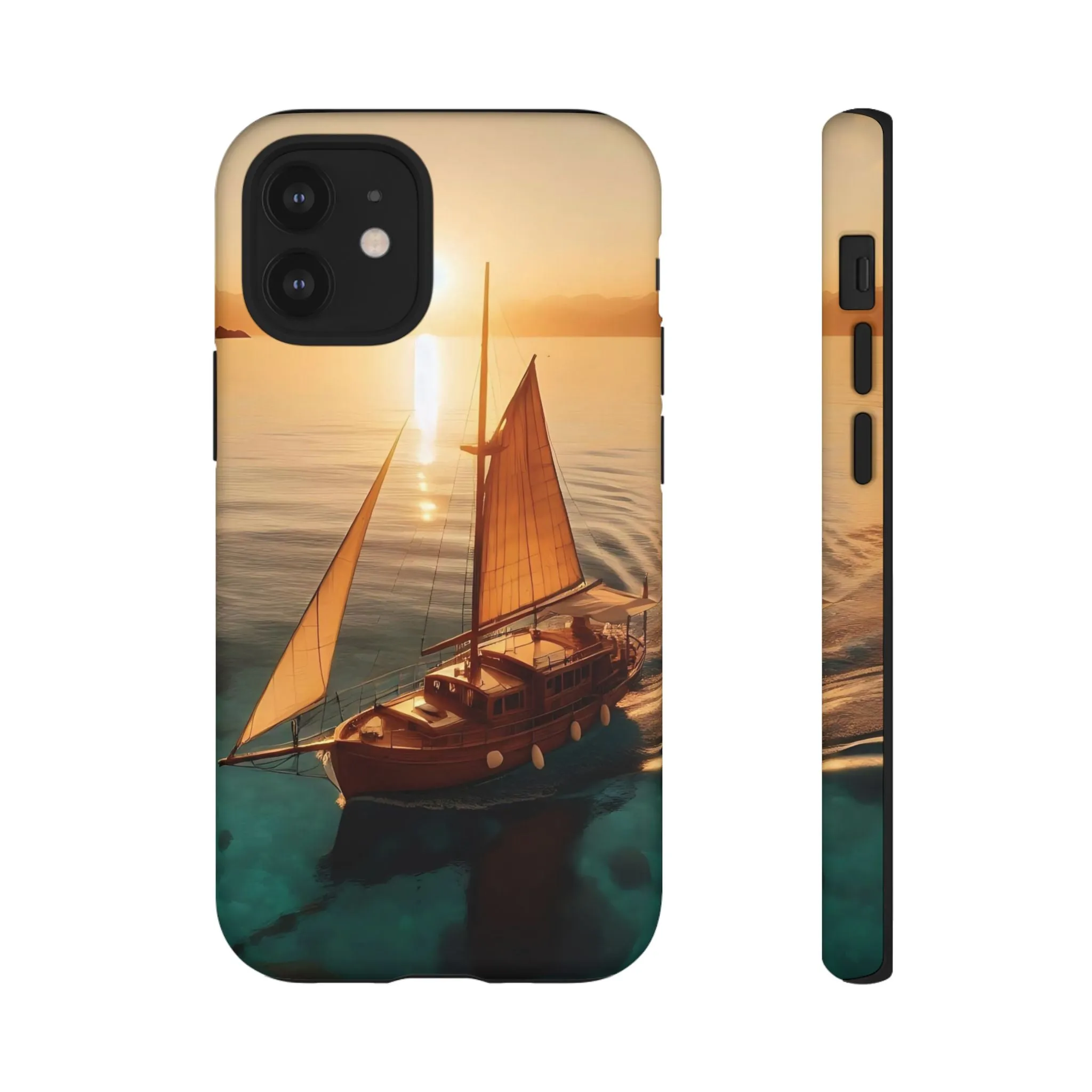 Sailing boat and sunset on a clear seaTough Cases