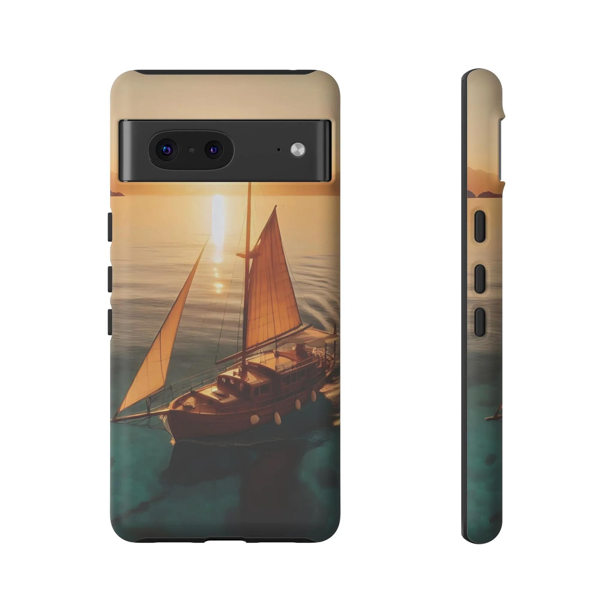 Sailing boat and sunset on a clear seaTough Cases