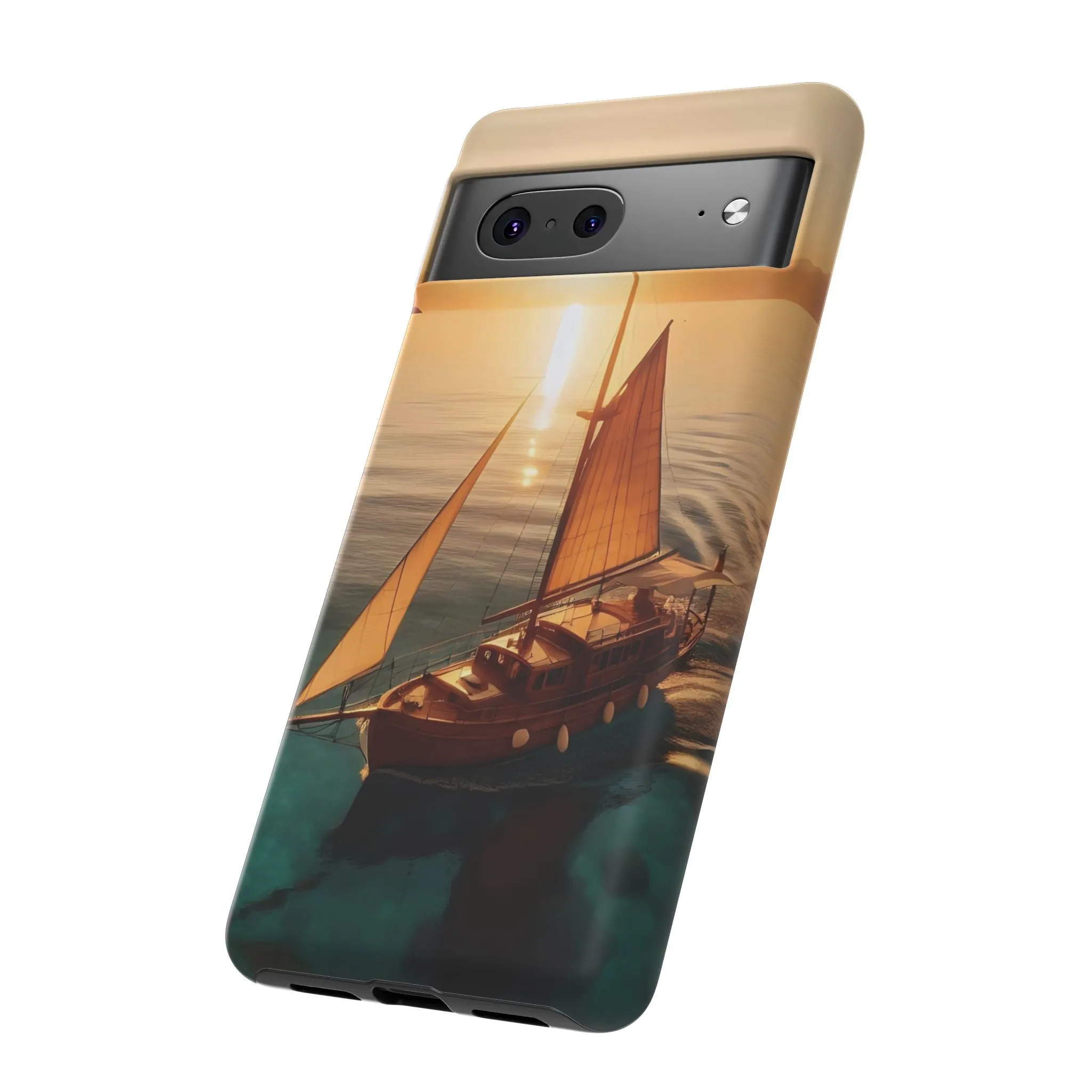 Sailing boat and sunset on a clear seaTough Cases