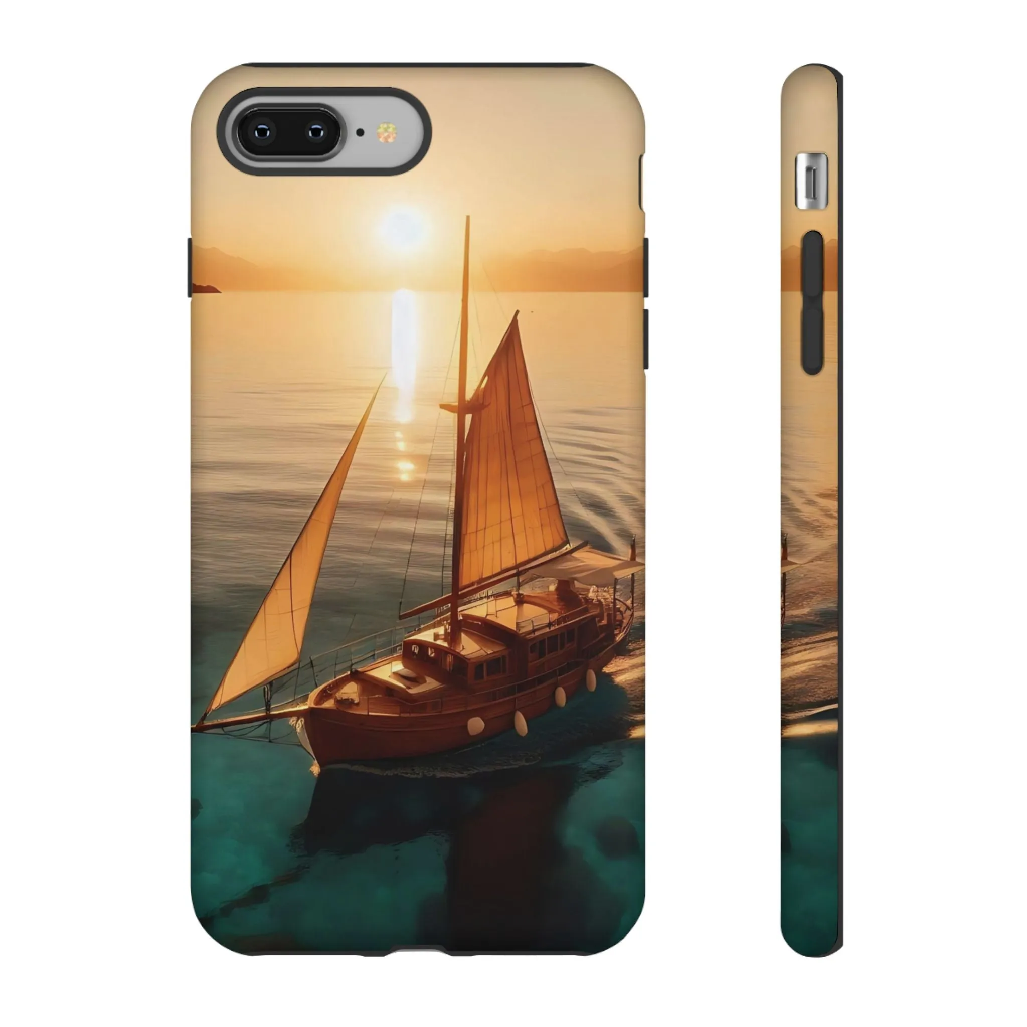 Sailing boat and sunset on a clear seaTough Cases