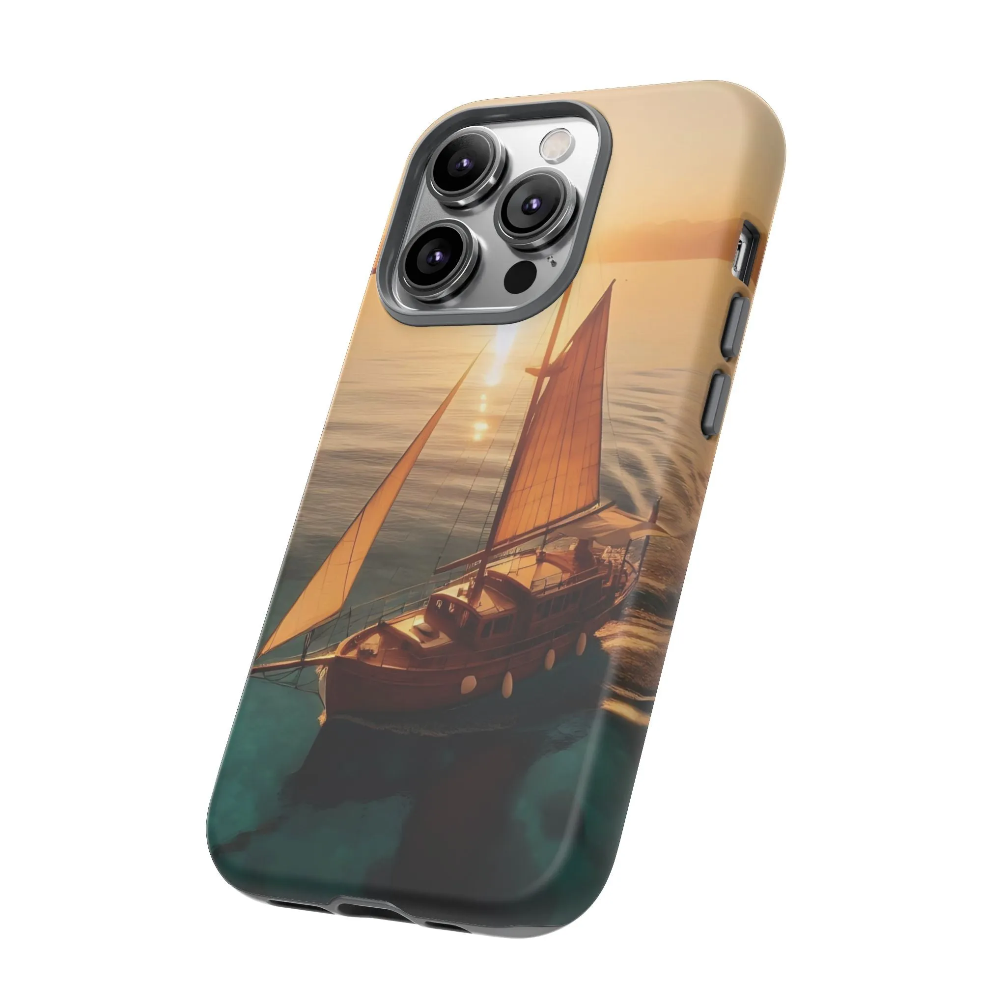Sailing boat and sunset on a clear seaTough Cases