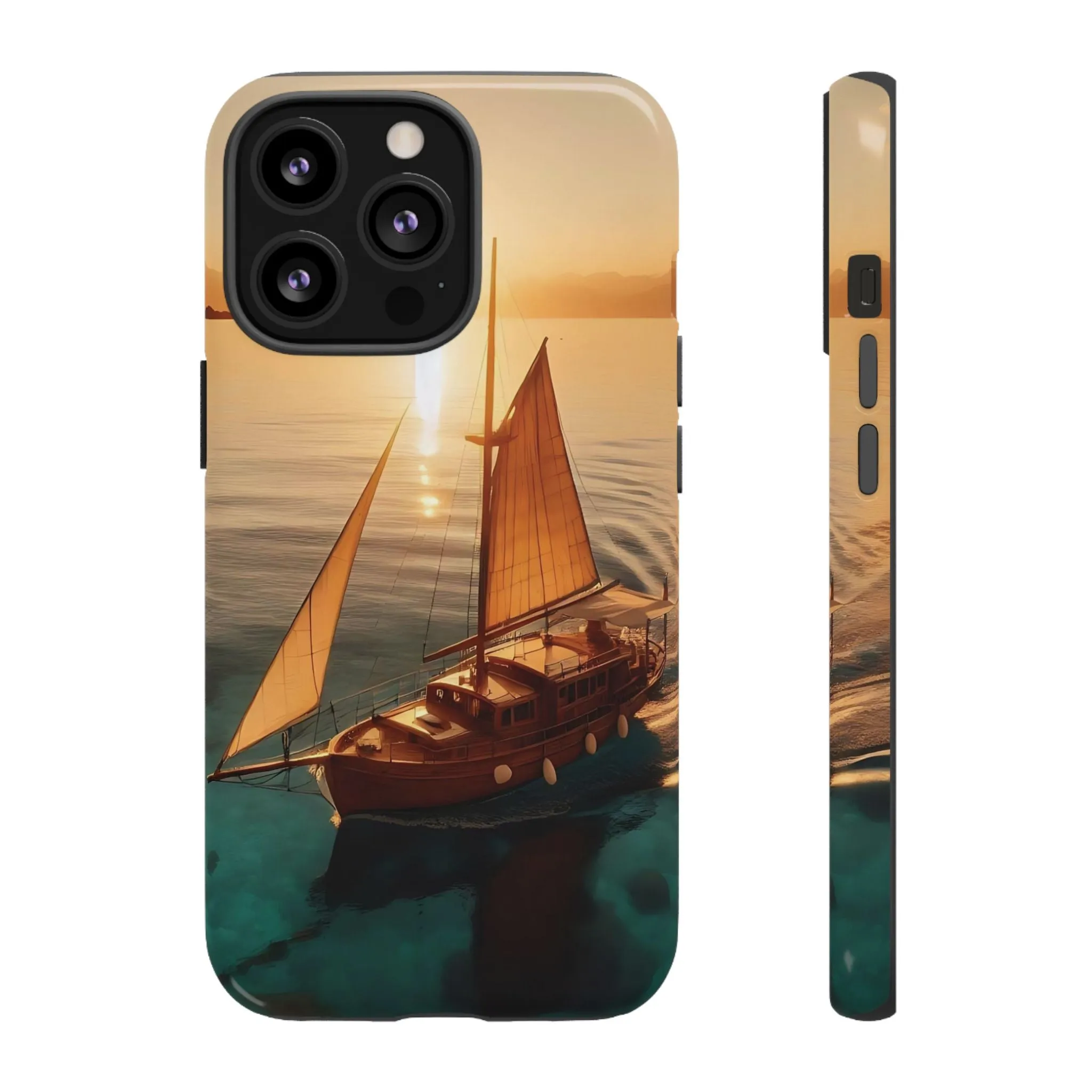 Sailing boat and sunset on a clear seaTough Cases