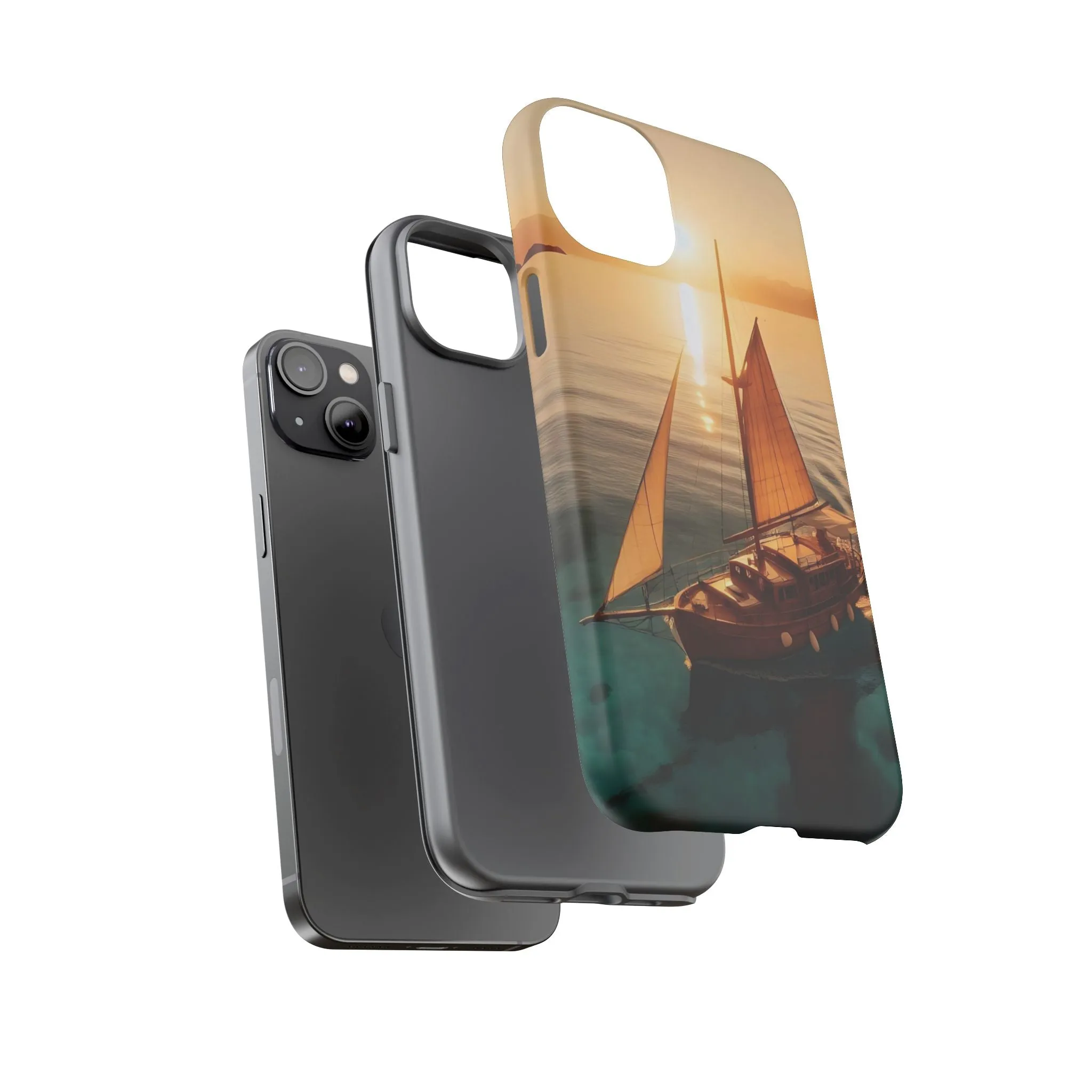 Sailing boat and sunset on a clear seaTough Cases