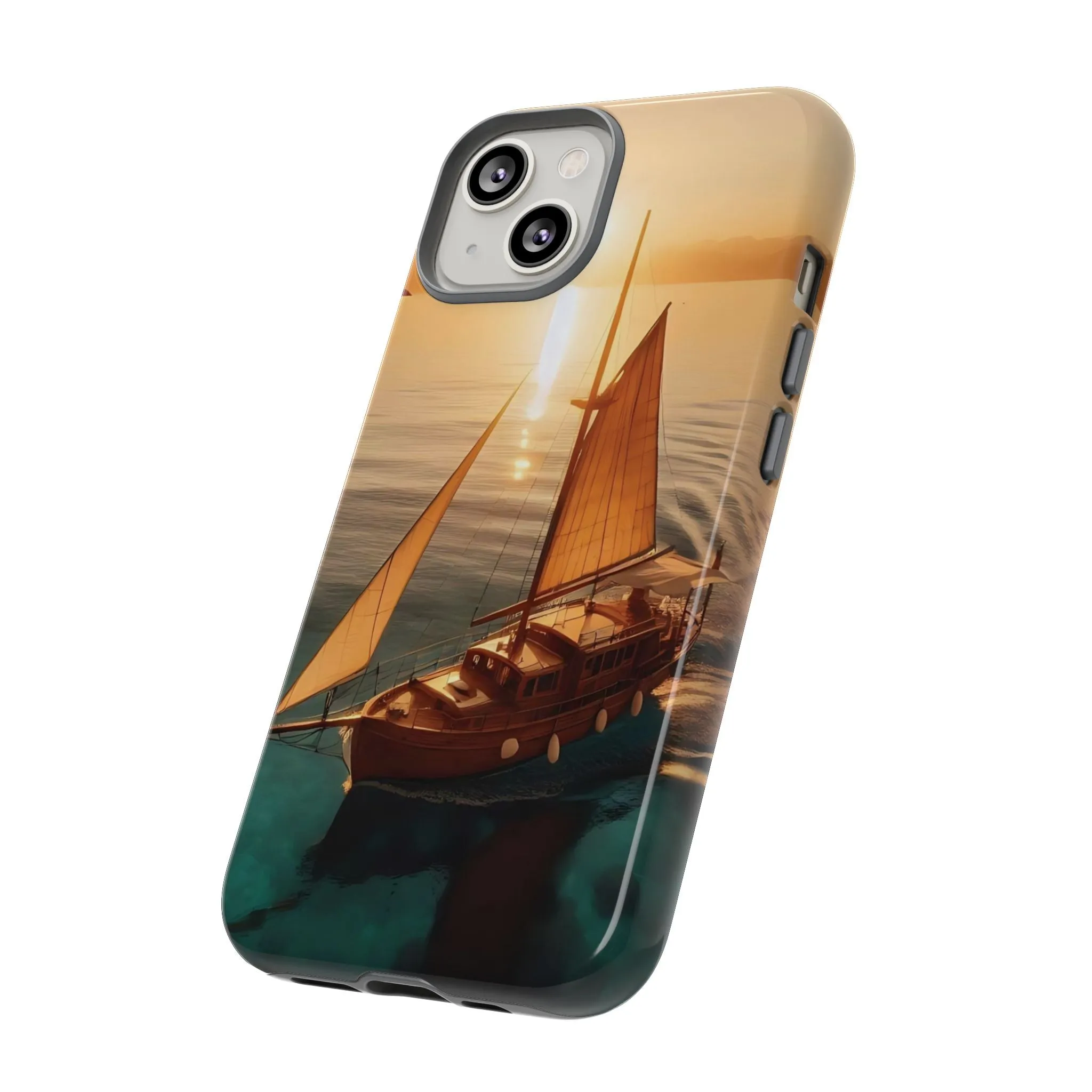 Sailing boat and sunset on a clear seaTough Cases