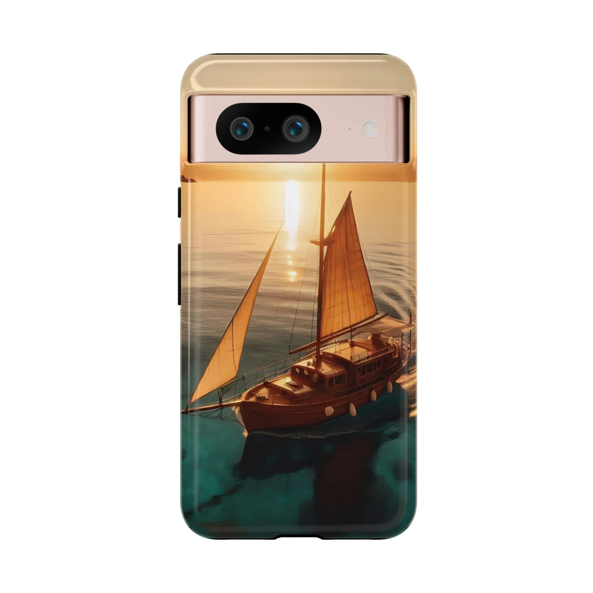 Sailing boat and sunset on a clear seaTough Cases