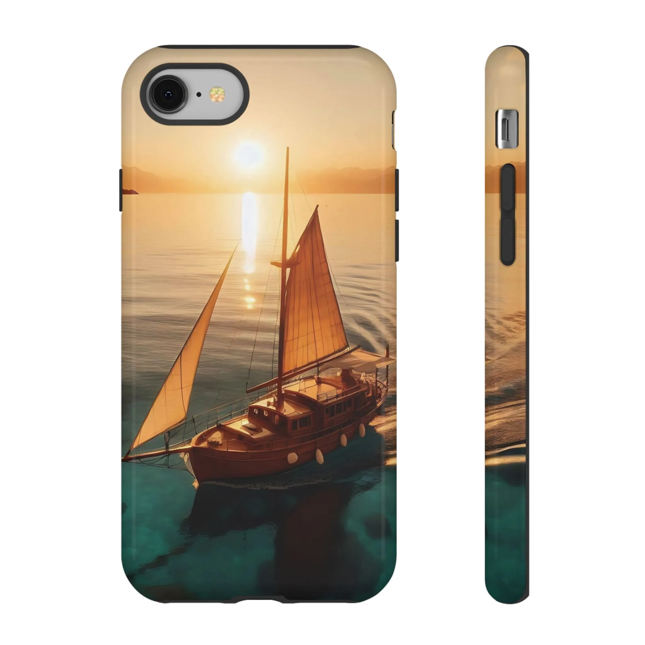 Sailing boat and sunset on a clear seaTough Cases
