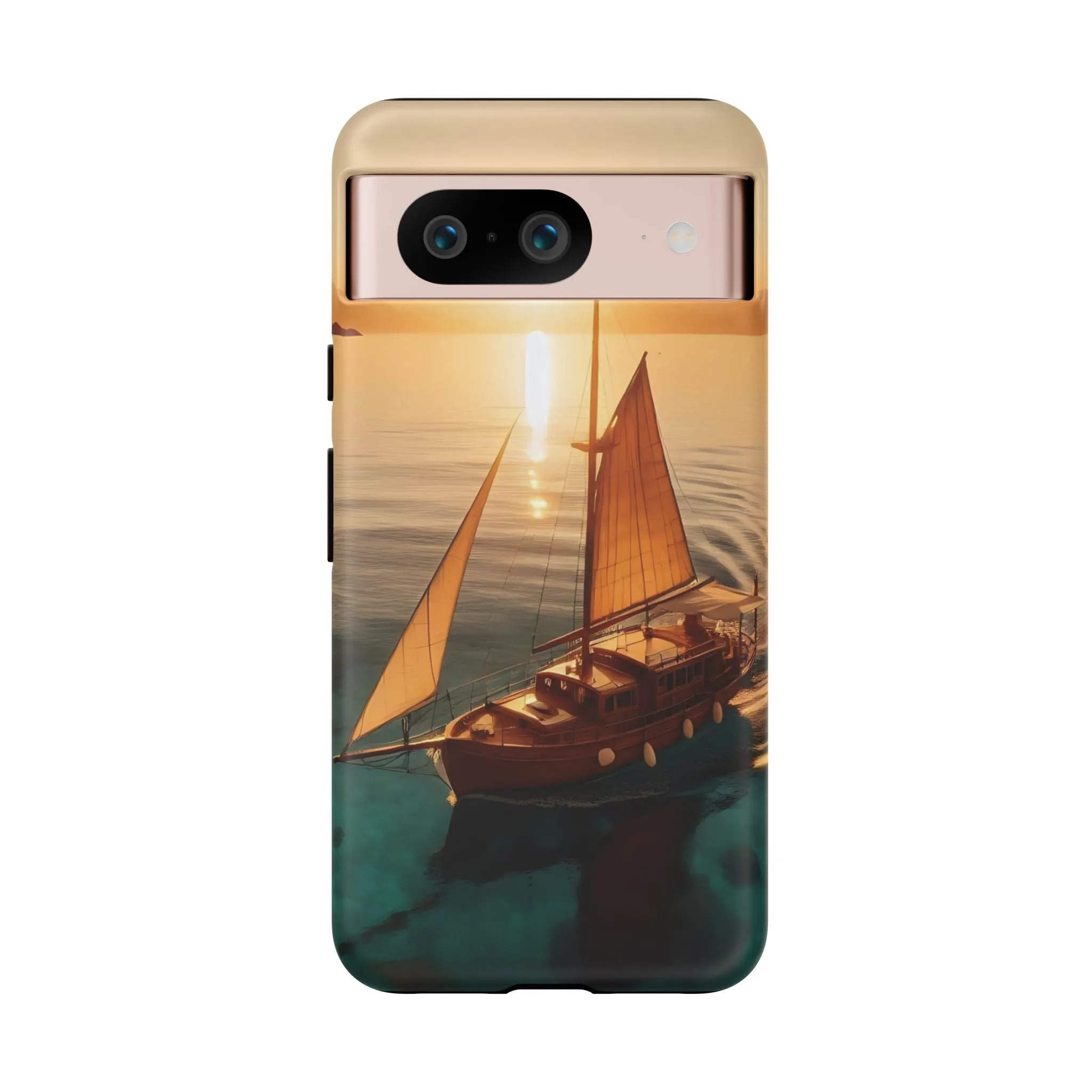 Sailing boat and sunset on a clear seaTough Cases