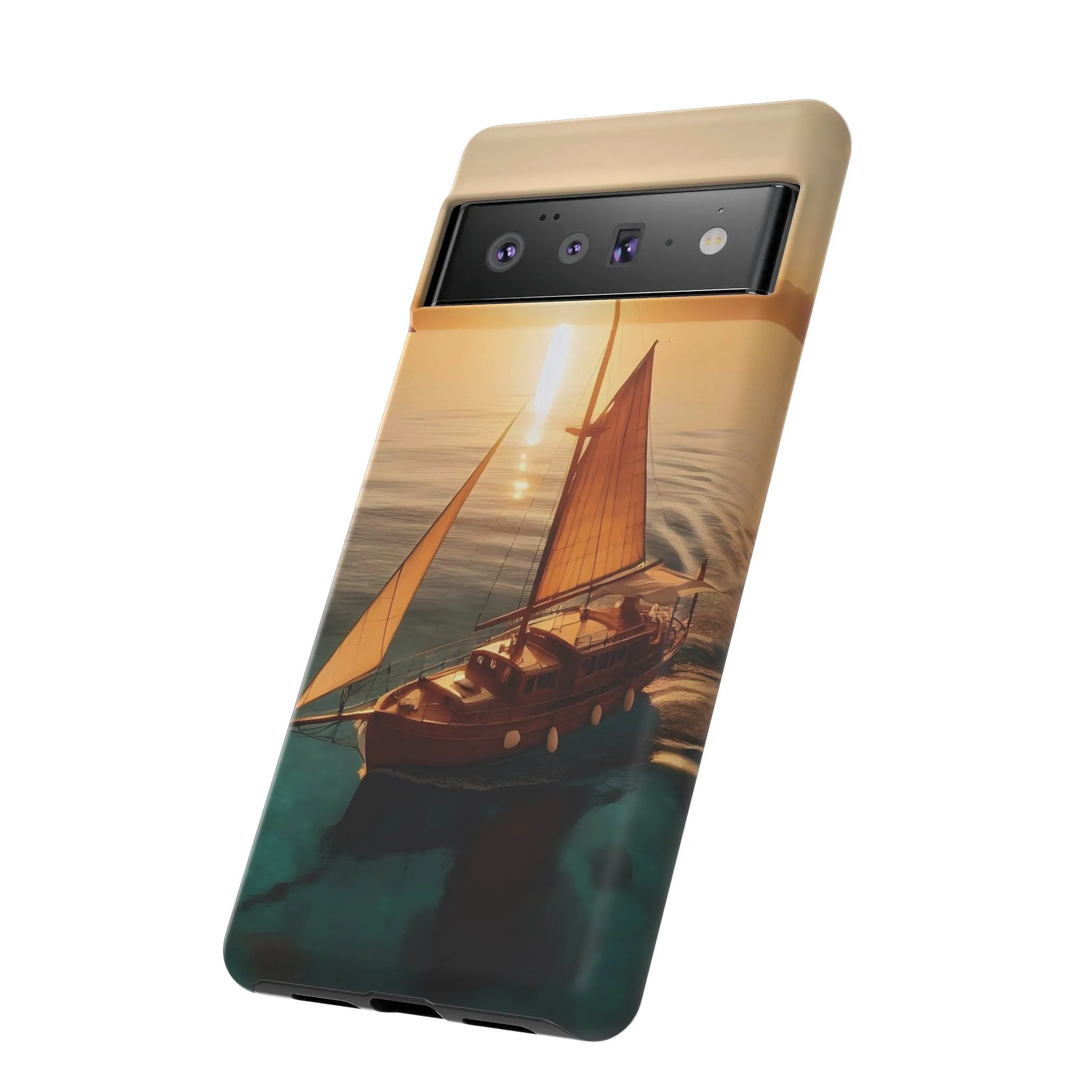 Sailing boat and sunset on a clear seaTough Cases