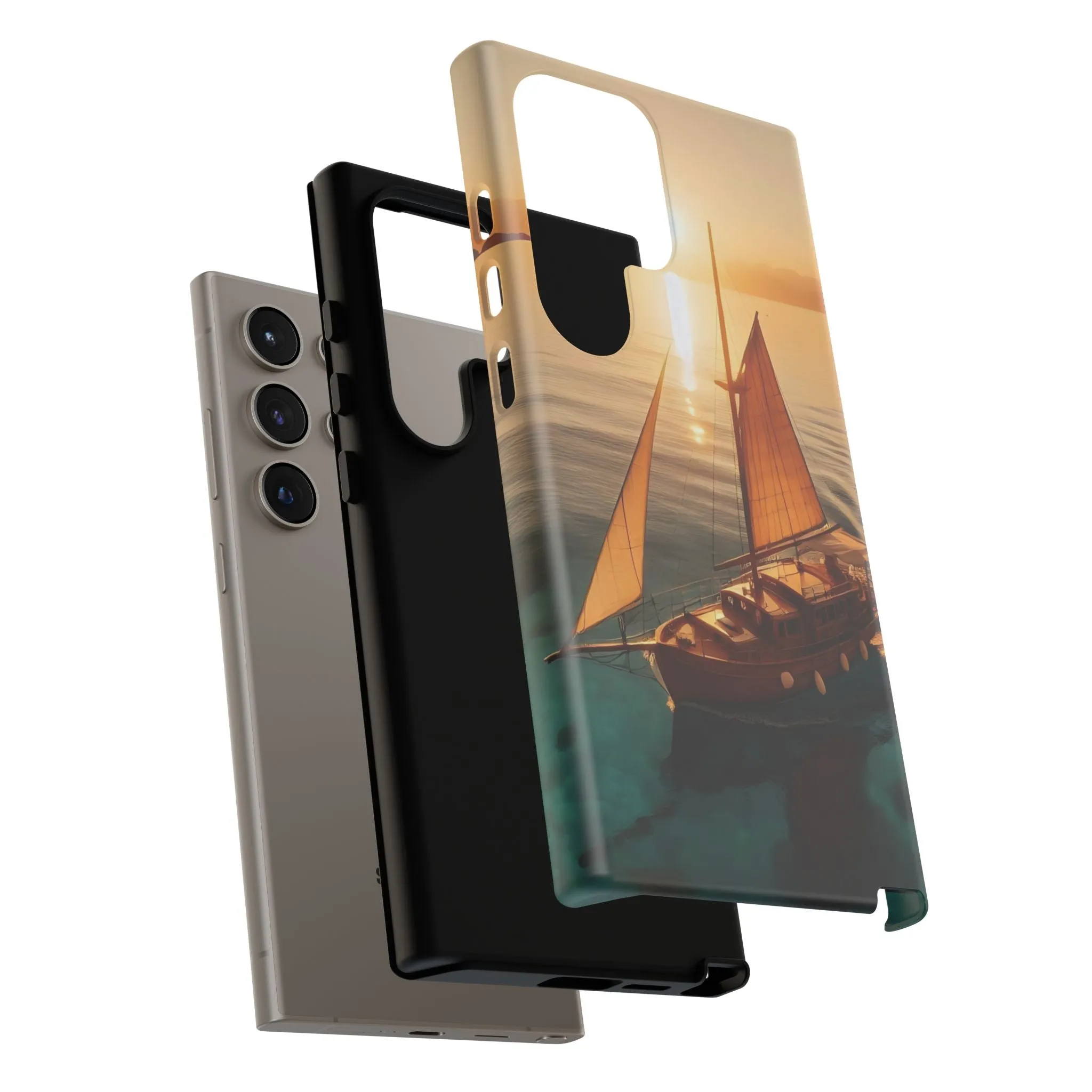 Sailing boat and sunset on a clear seaTough Cases