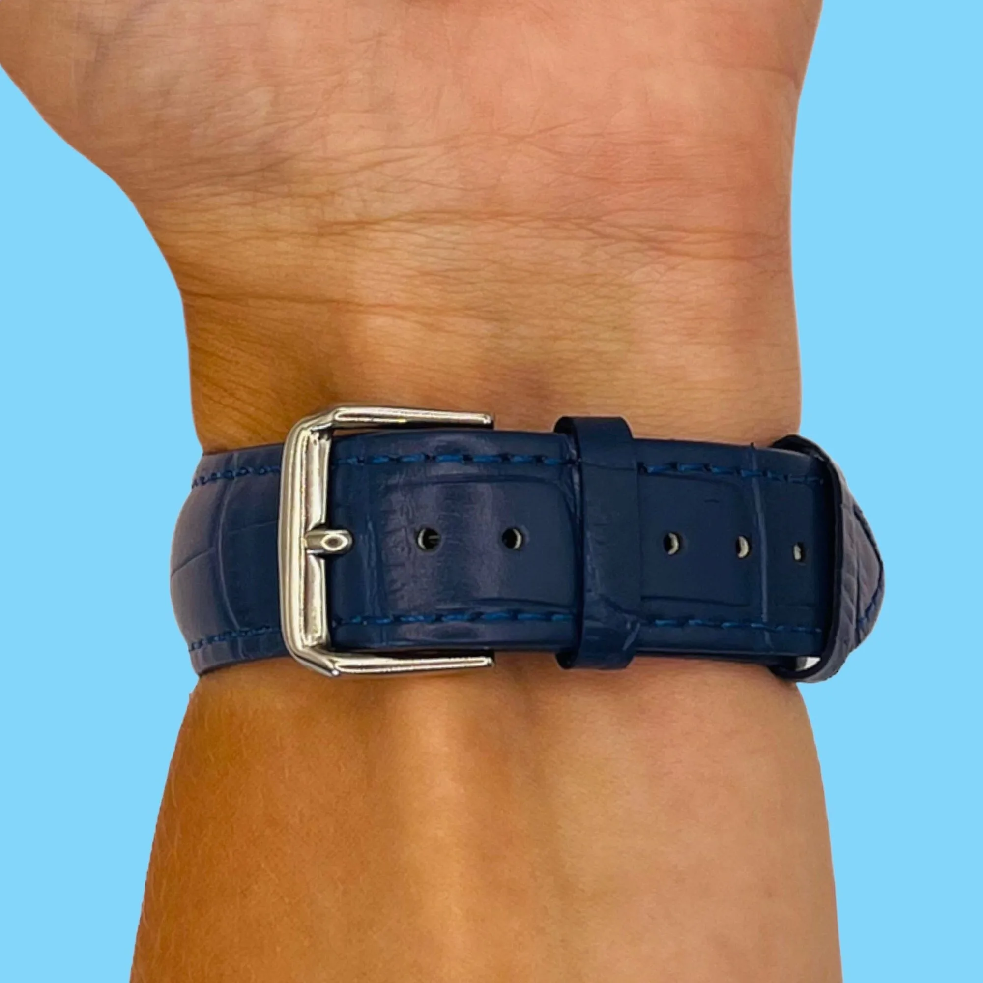 Snakeskin Leather Watch Straps Compatible with the Xiaomi Mi Watch Smartwatch
