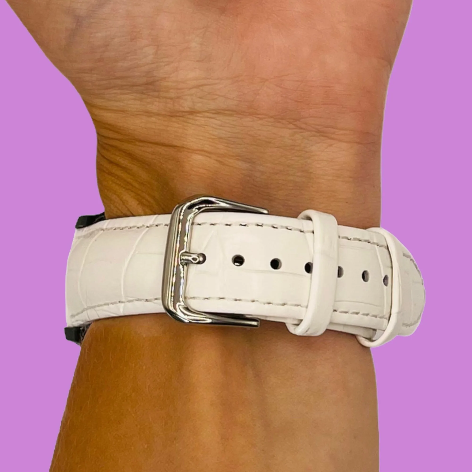 Snakeskin Leather Watch Straps Compatible with the Xiaomi Mi Watch Smartwatch