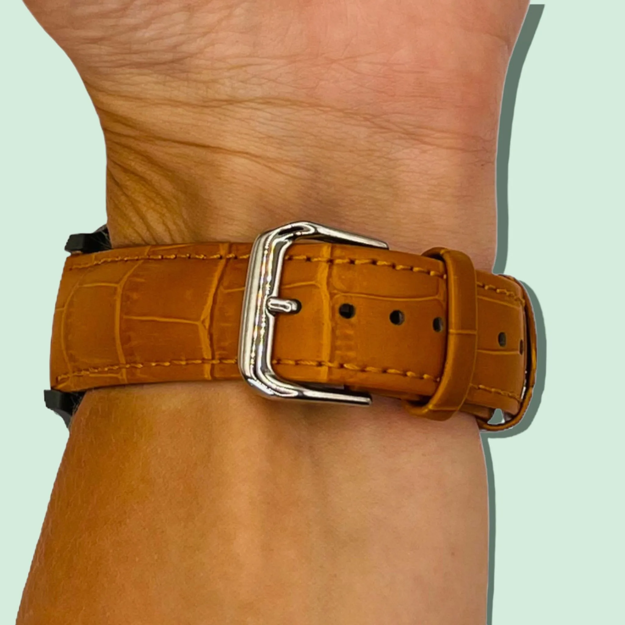 Snakeskin Leather Watch Straps Compatible with the Xiaomi Mi Watch Smartwatch