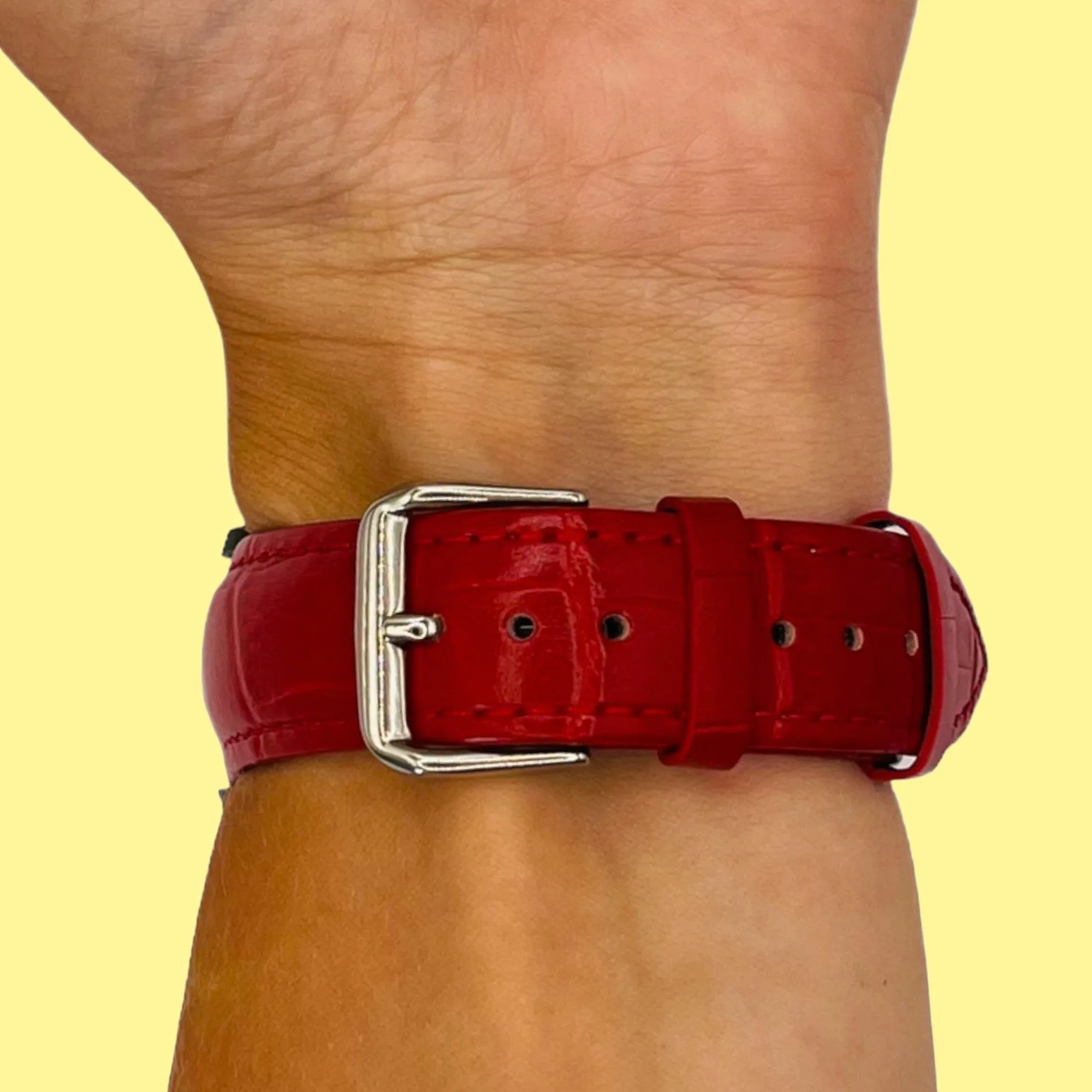 Snakeskin Leather Watch Straps Compatible with the Xiaomi Mi Watch Smartwatch