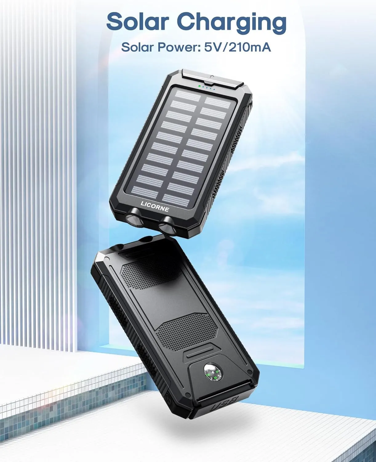 Solar Charger Power Bank - 30000Mah