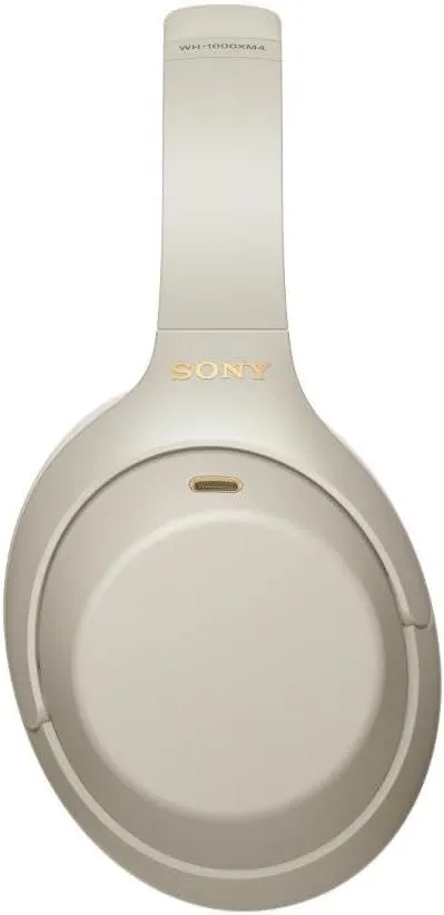Sony WH-1000XM4 Wireless Bluetooth Noise Cancelling Stereo Headphones Silver - WH-1000XM4/SM
