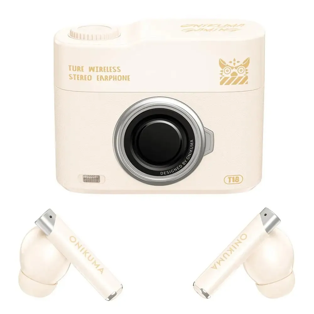 T18 Wireless Bluetooth Earbuds with Camera Style Charging Case Noise Canceling Waterproof