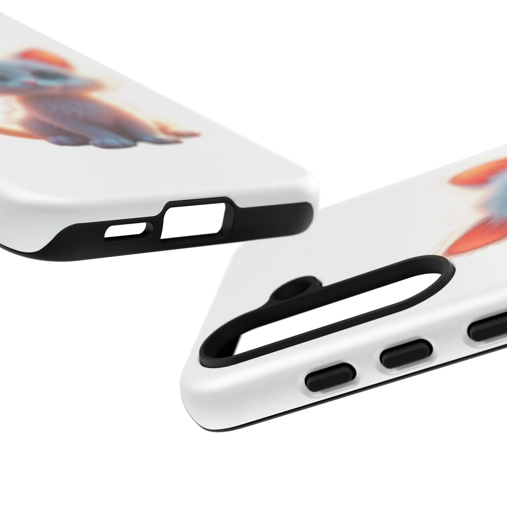 Tough Cases -  iPhone, Samsung Galaxy, and Google Pixel devices with premium-quality custom protective phone cases. A cute white kitten sitting up with blue eyes