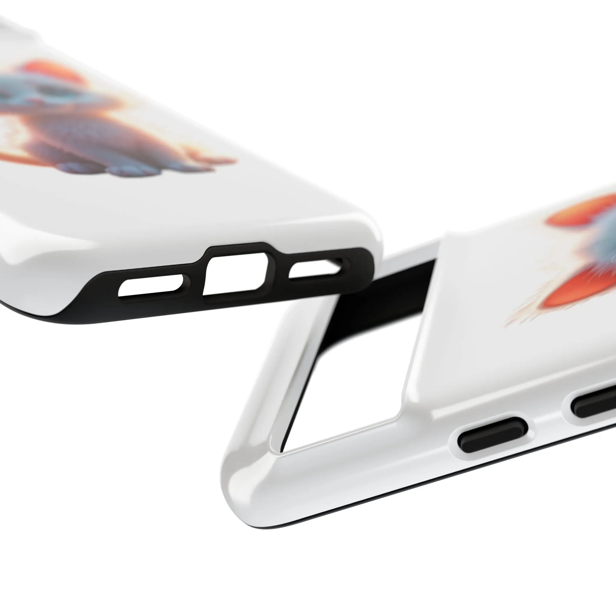 Tough Cases -  iPhone, Samsung Galaxy, and Google Pixel devices with premium-quality custom protective phone cases. A cute white kitten sitting up with blue eyes