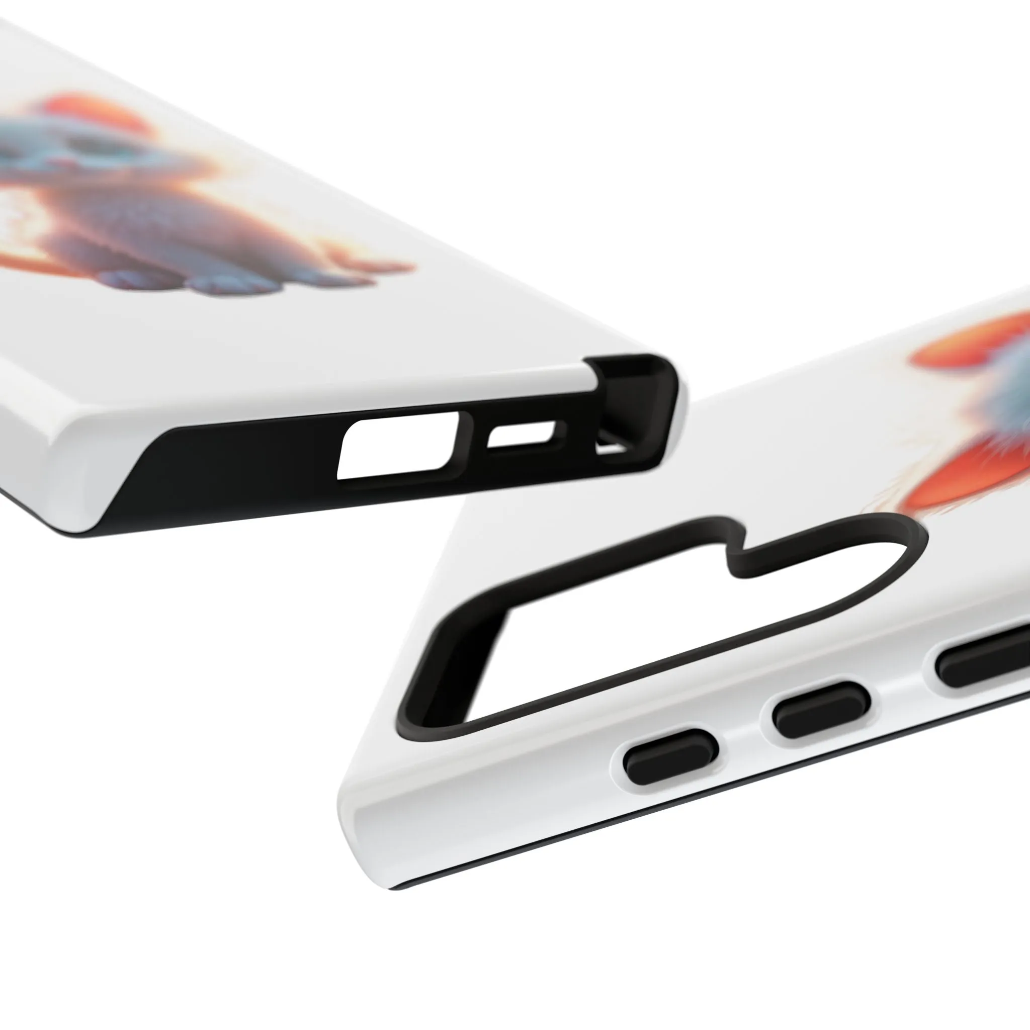 Tough Cases -  iPhone, Samsung Galaxy, and Google Pixel devices with premium-quality custom protective phone cases. A cute white kitten sitting up with blue eyes