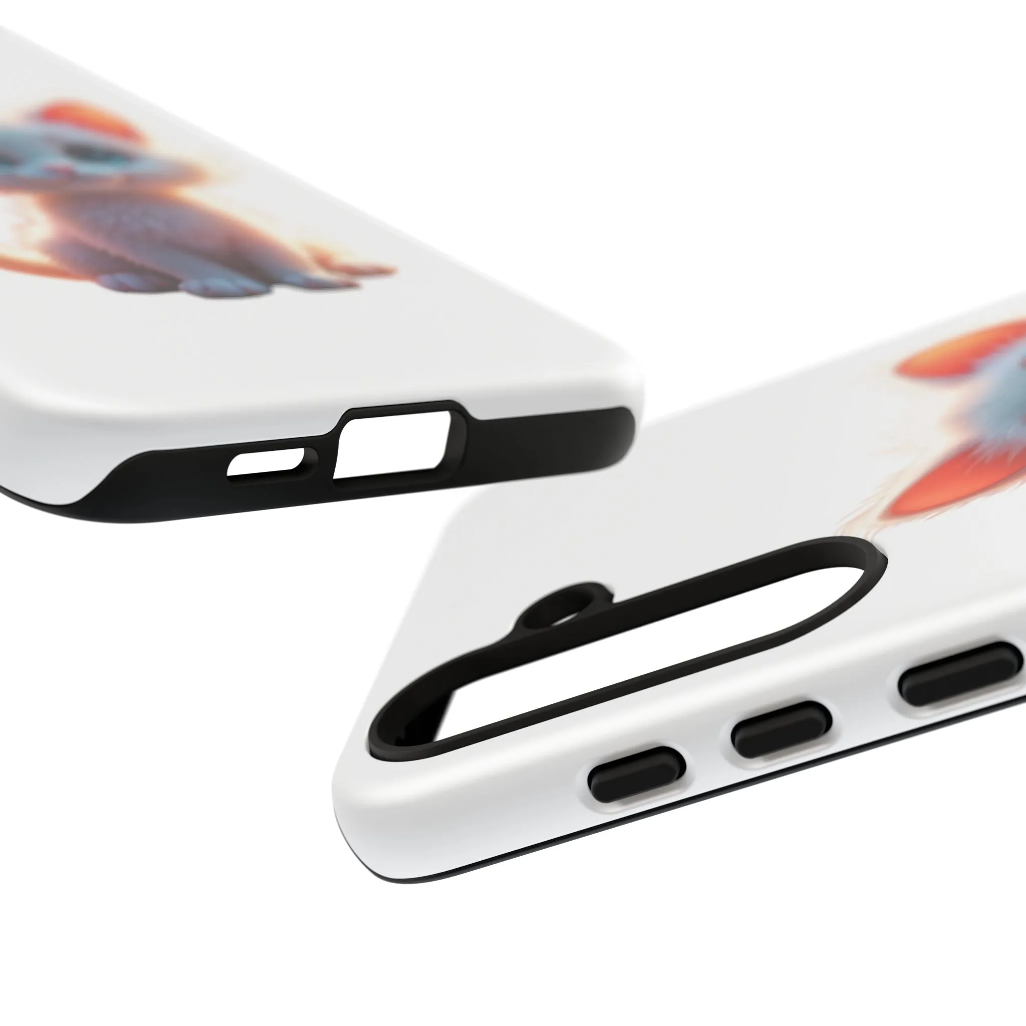 Tough Cases -  iPhone, Samsung Galaxy, and Google Pixel devices with premium-quality custom protective phone cases. A cute white kitten sitting up with blue eyes