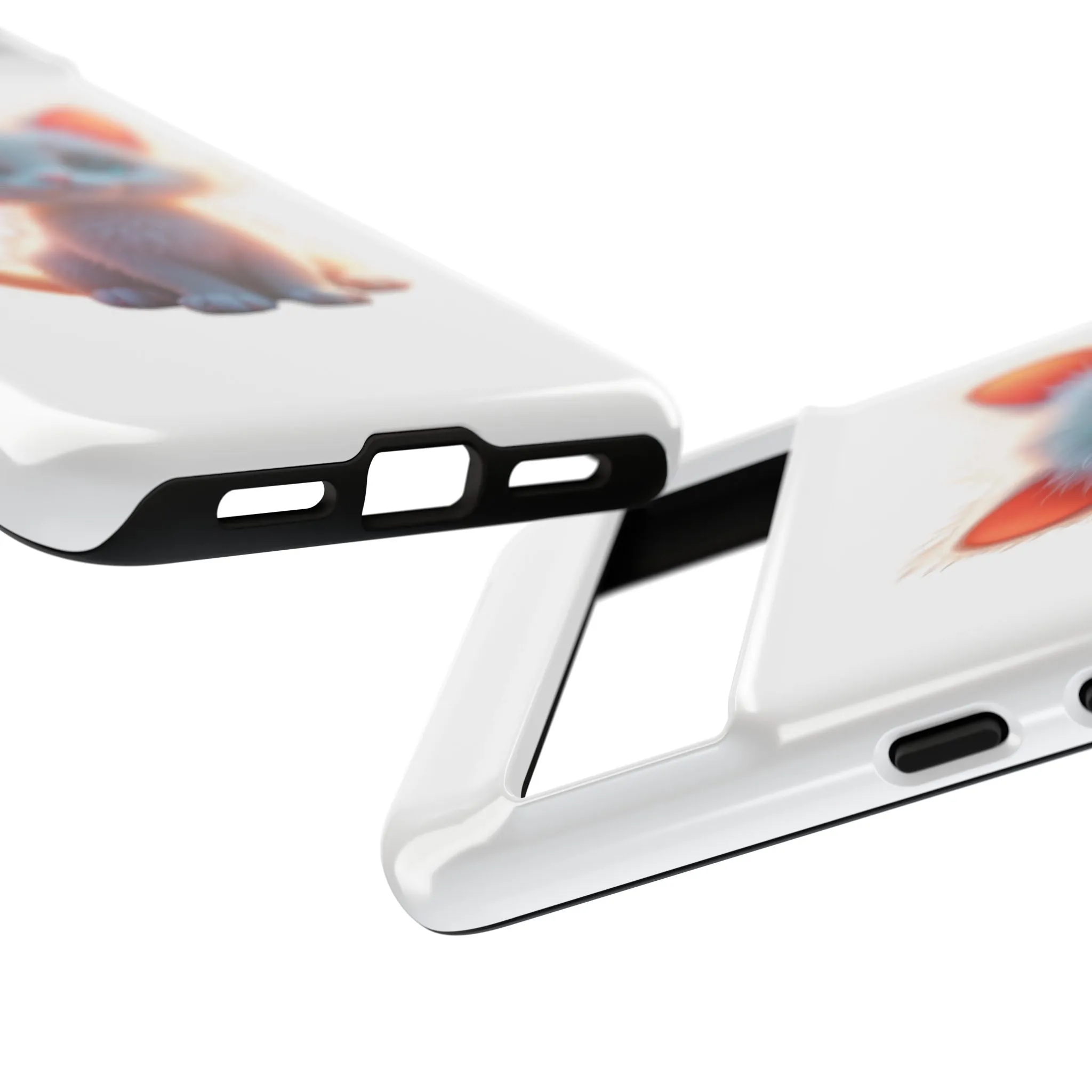 Tough Cases -  iPhone, Samsung Galaxy, and Google Pixel devices with premium-quality custom protective phone cases. A cute white kitten sitting up with blue eyes