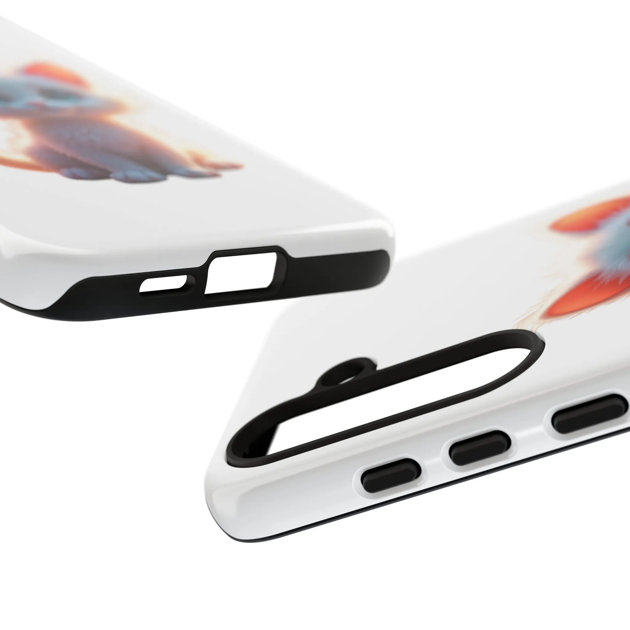 Tough Cases -  iPhone, Samsung Galaxy, and Google Pixel devices with premium-quality custom protective phone cases. A cute white kitten sitting up with blue eyes