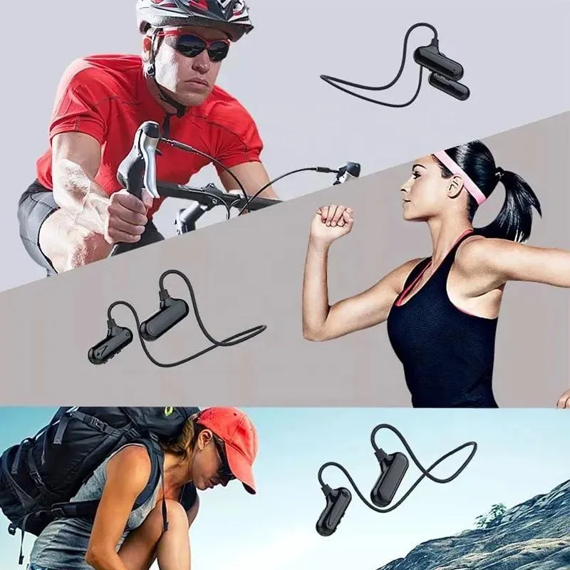 TUTT Sports Earphones Bluetooth Headphones with ENC Microphone Bone Conduction Wireless Headset for Workouts and Running, 10 Hours of Music, Casque sans fil à Conduction osseuse