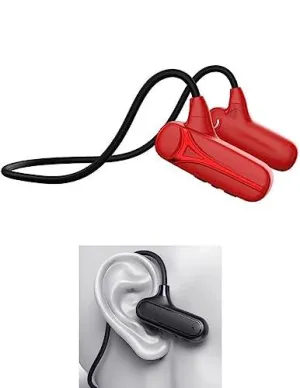 TUTT Sports Earphones Bluetooth Headphones with ENC Microphone Bone Conduction Wireless Headset for Workouts and Running, 10 Hours of Music, Casque sans fil à Conduction osseuse